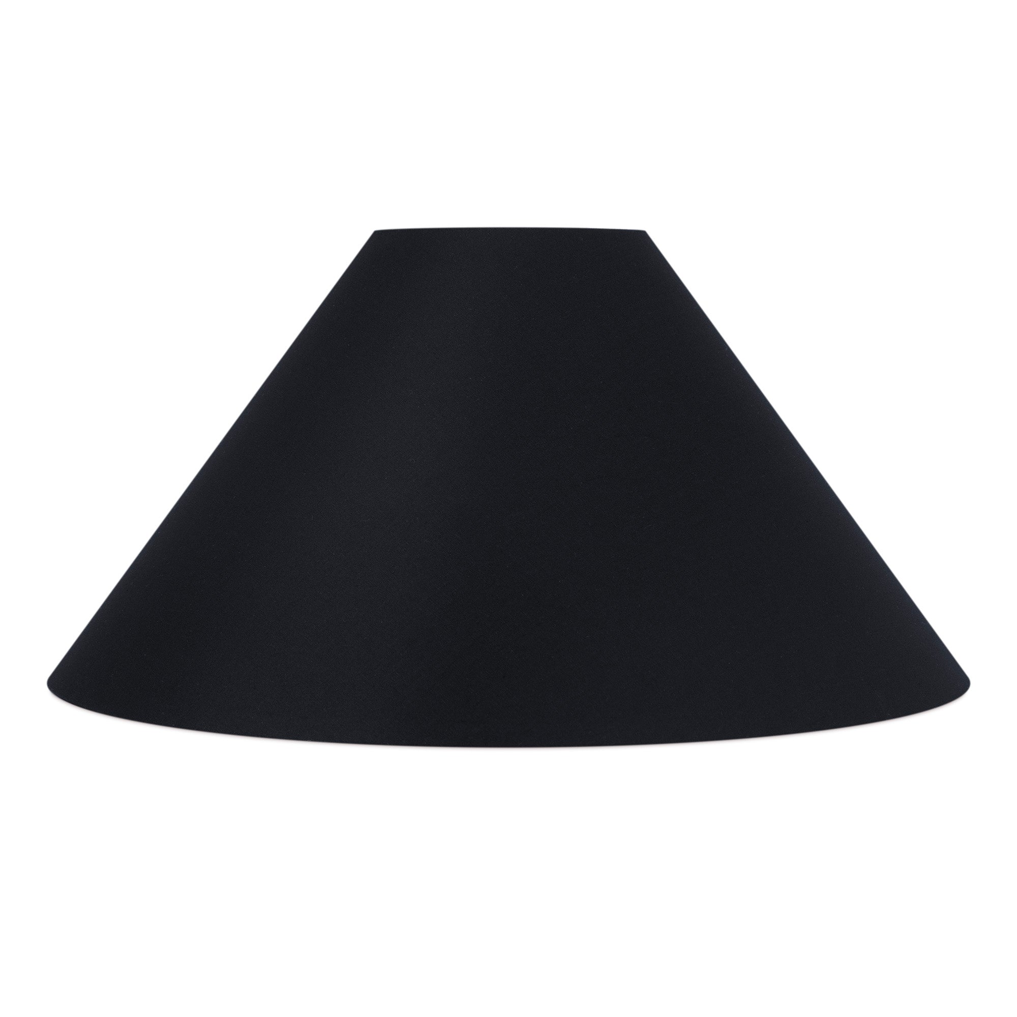 Couture Coolie Shade in Black linen with Gold Lining