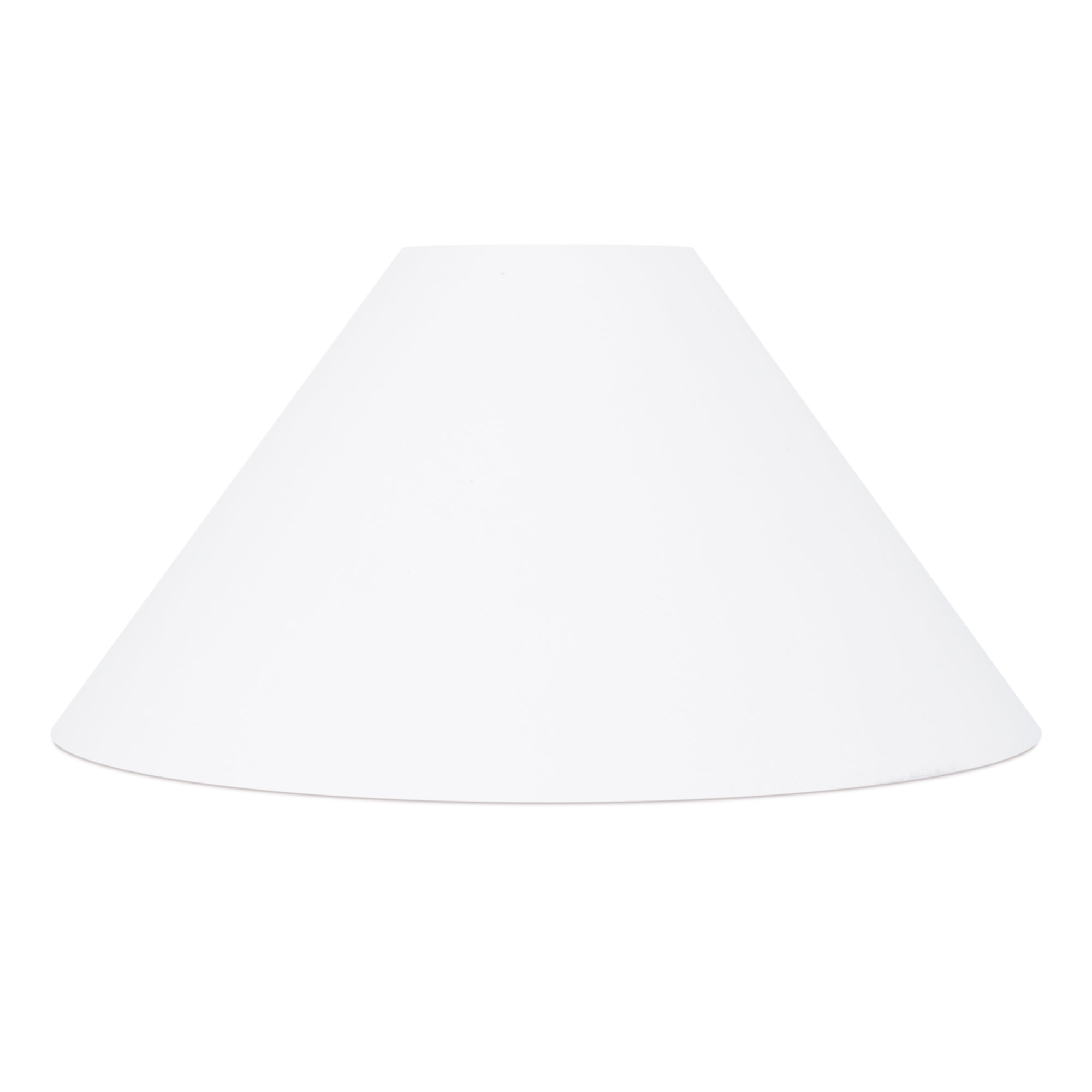 Couture Coolie Shade - Pure White Slub Linen. White lining