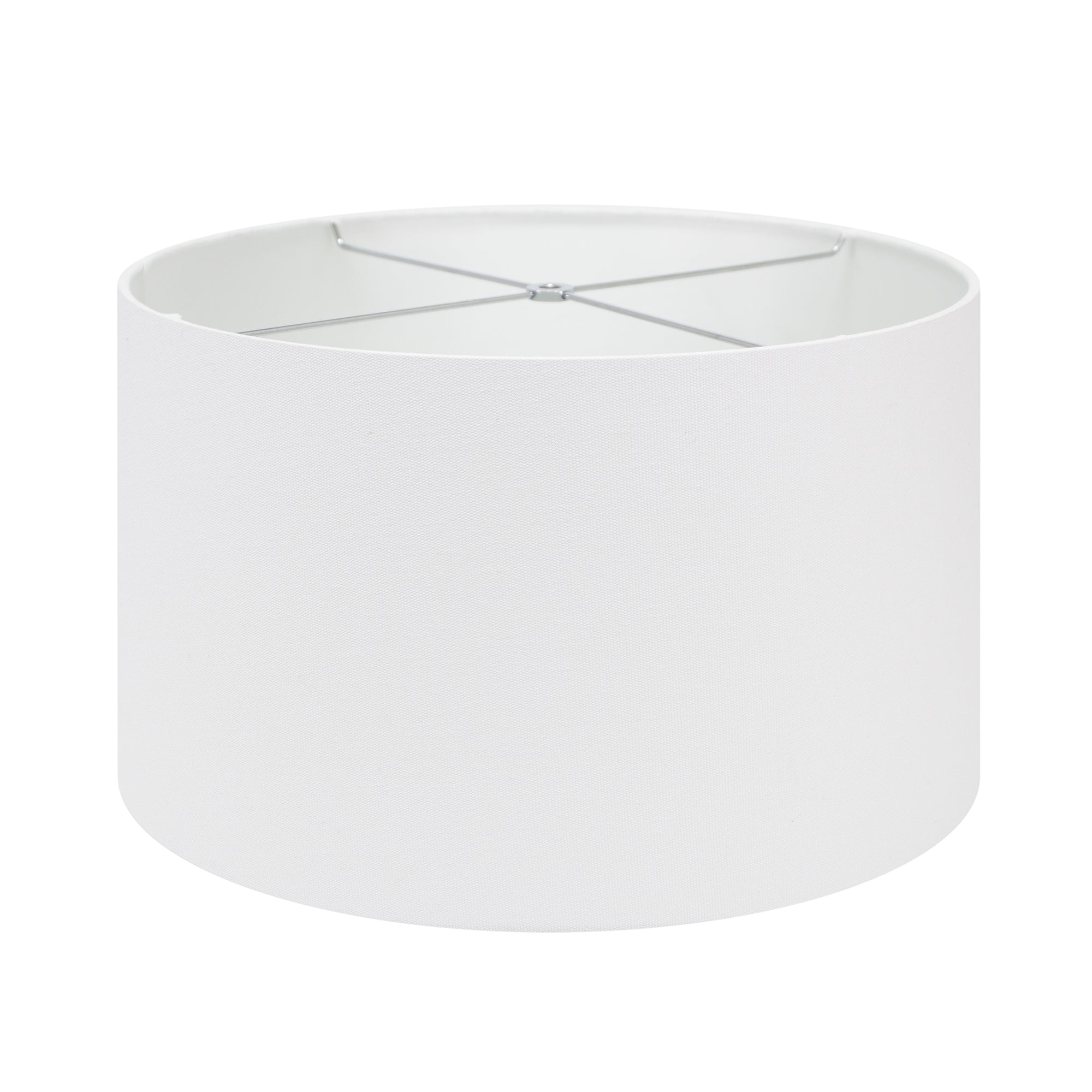 Couture Round White Linen Drum Shade 15" x 15" x 10"