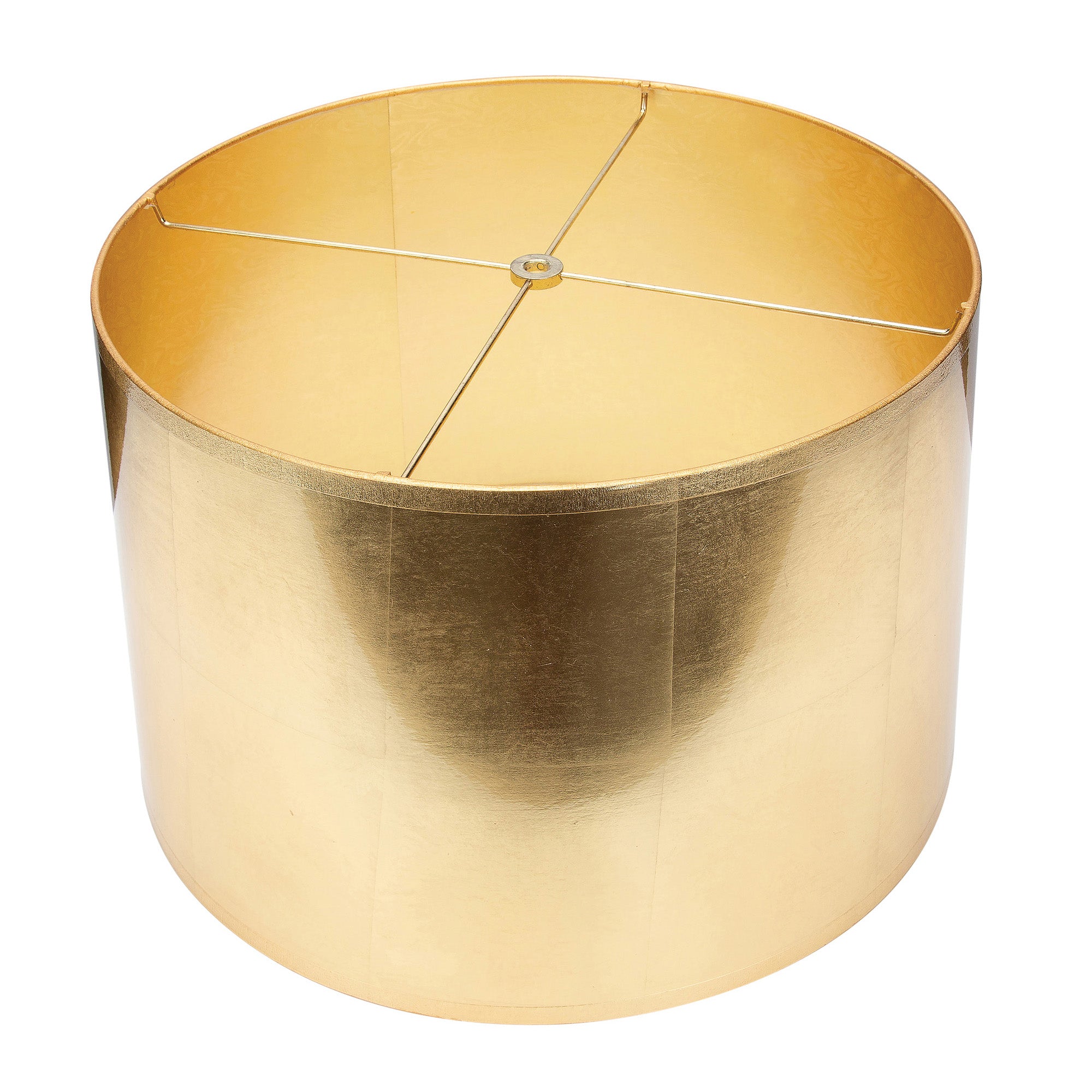 Couture Round Tapered Gold Foil Lamp Shade 15 x 16 x 10"