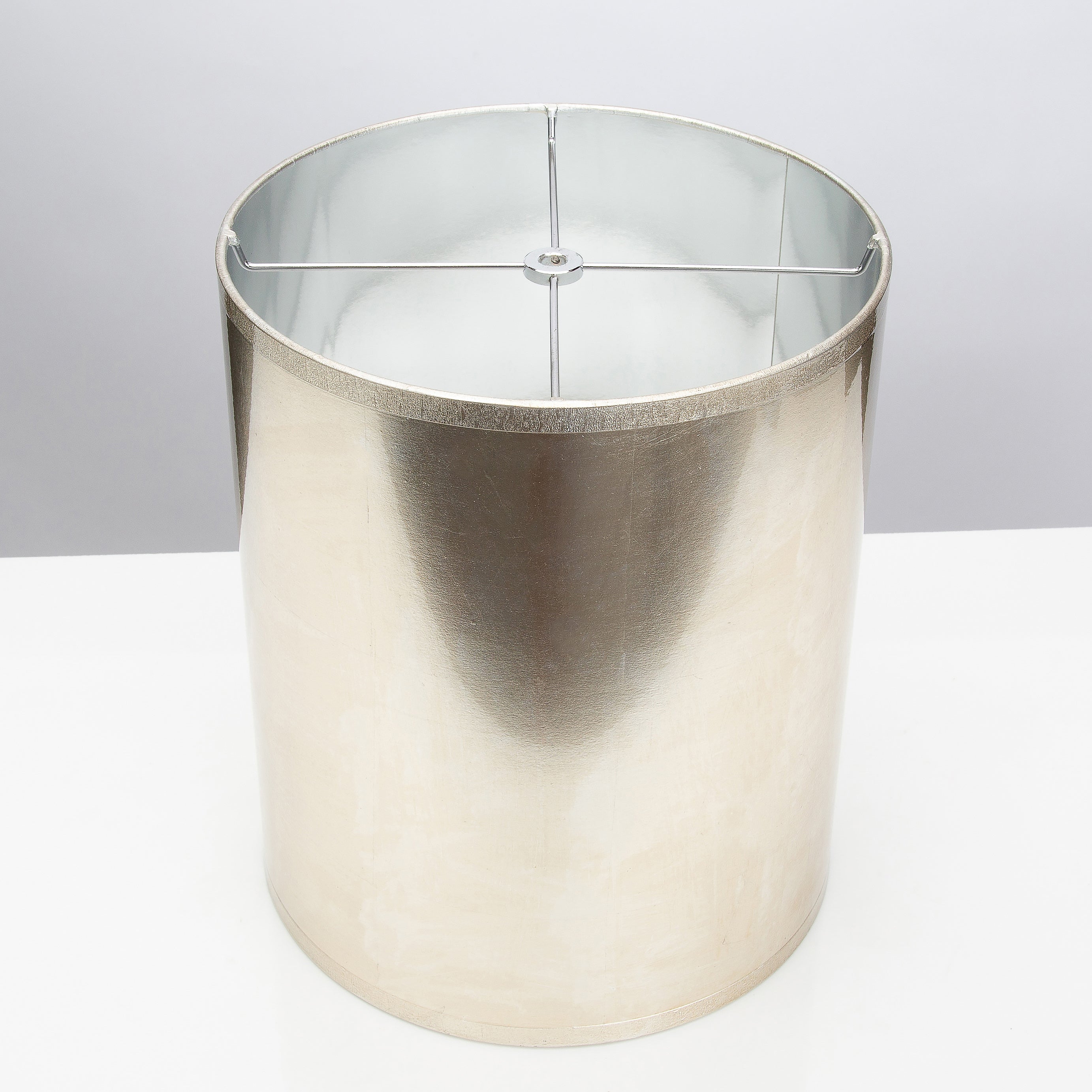 Couture Round Antique Silver Foil Lamp Shade 11 x 11 x 13"