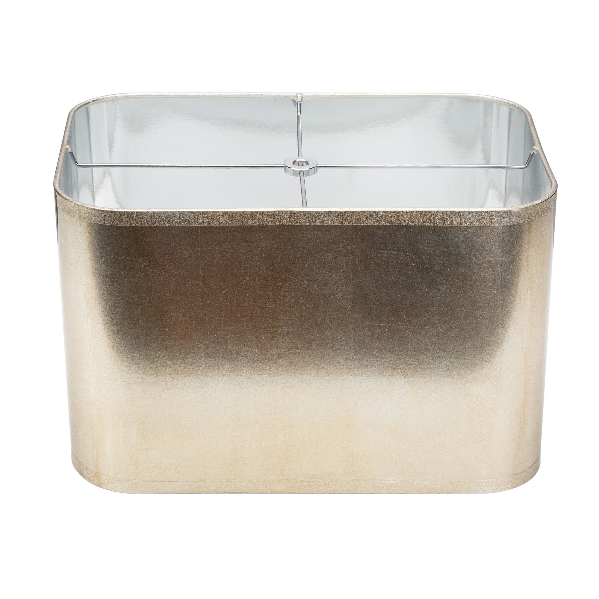 Couture Rectangular Antique Silver Foil Lamp Shade 14/9 x 14/9 x 9"