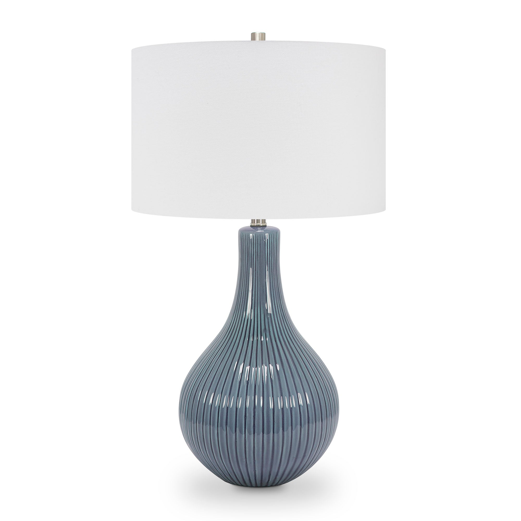 Couture Denim Blue Liza Table Lamp- with 16x16x10 shade with diffuser