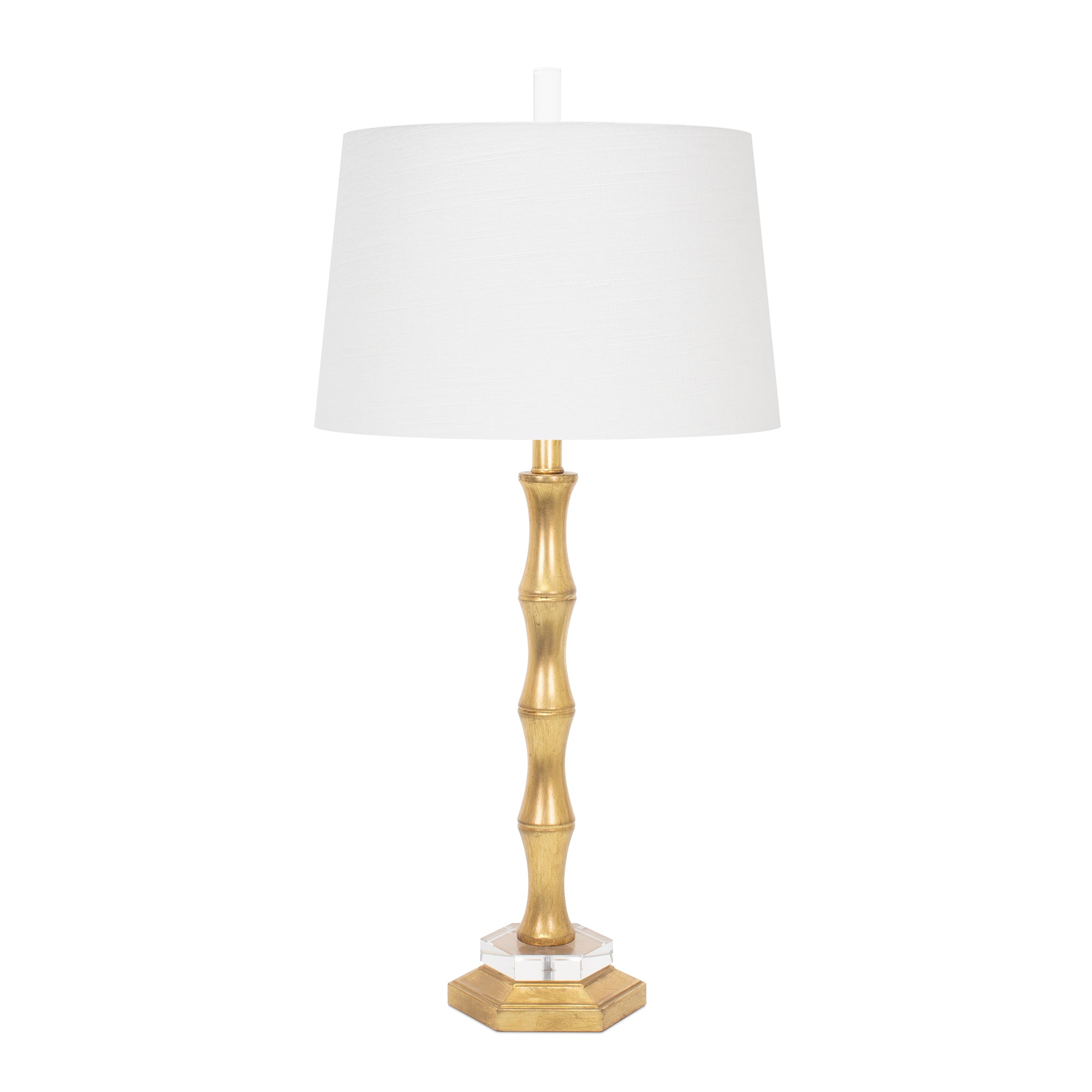 Couture Gold Moso Table Lamp with Casual Linen Shade