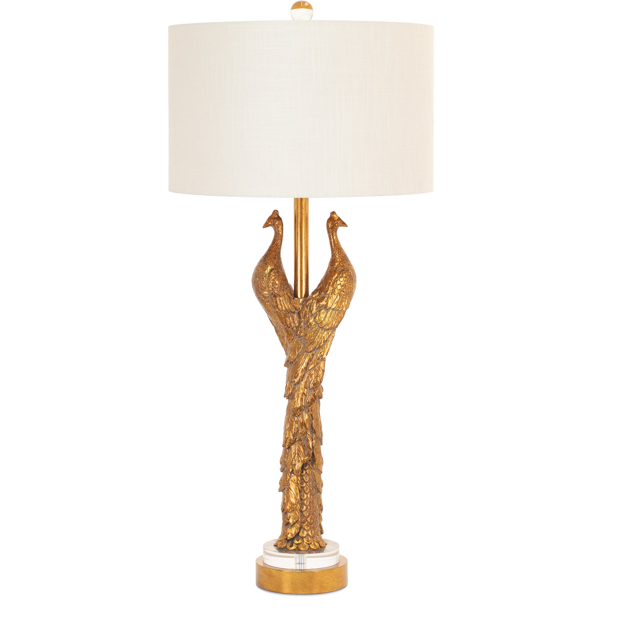 Couture Golden Peacock Table Lamp