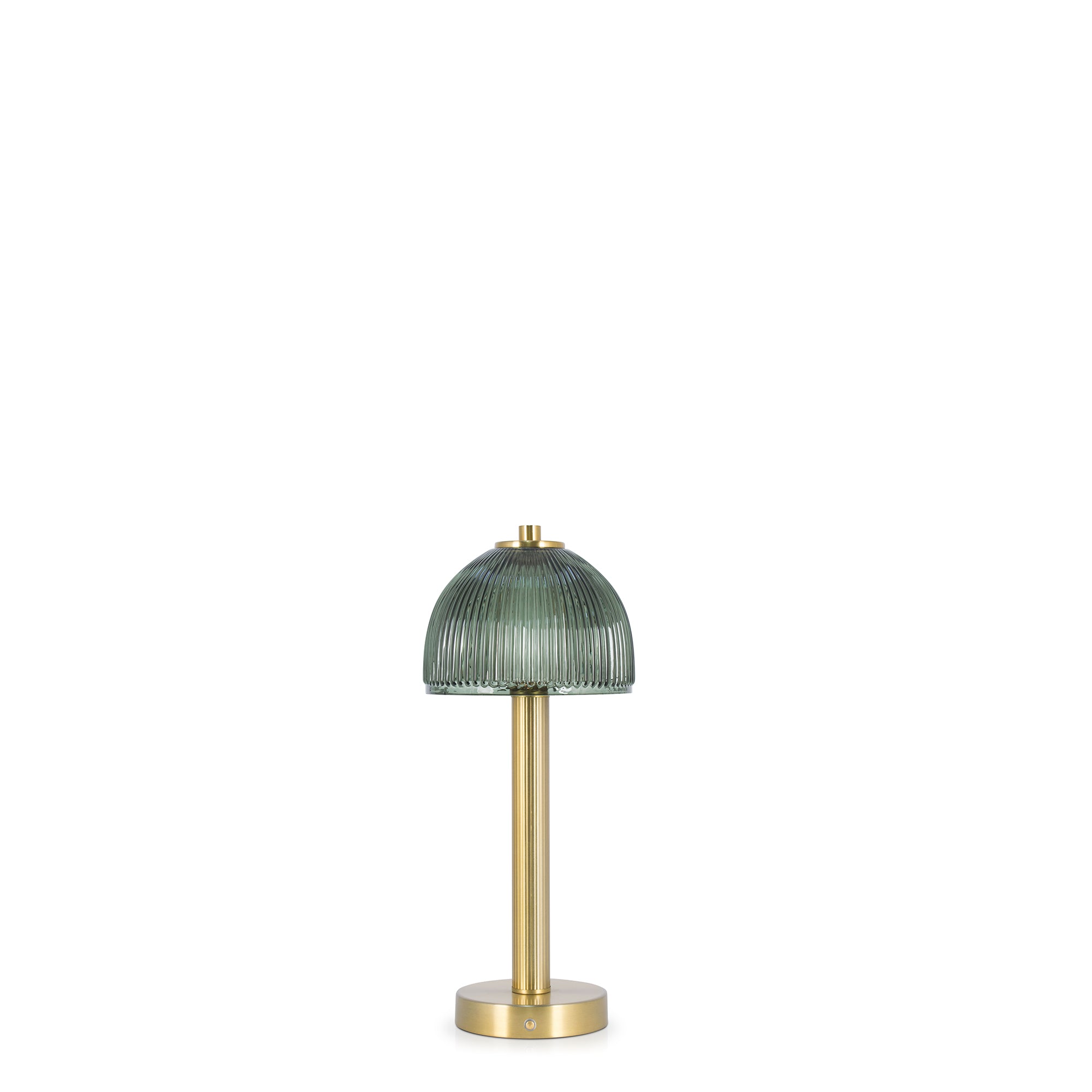 Couture Green Glass Rechargeable Lamp