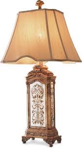 Couture Hand Painted Mirrored Table Lamp