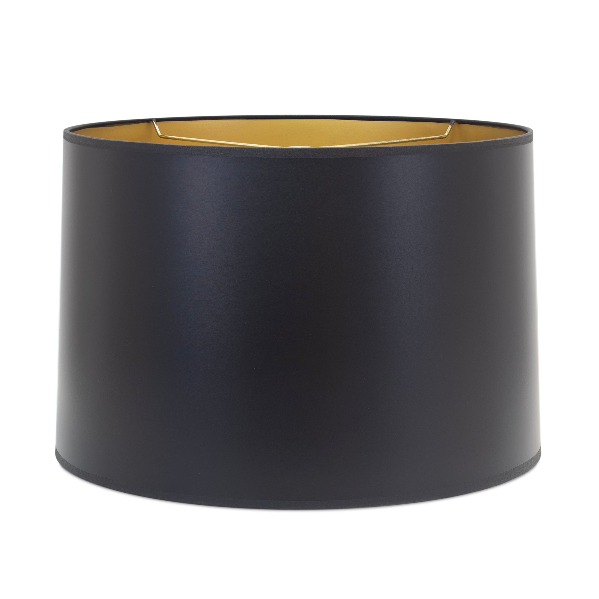 Couture Matte Black Paper Shade with Gold Lining