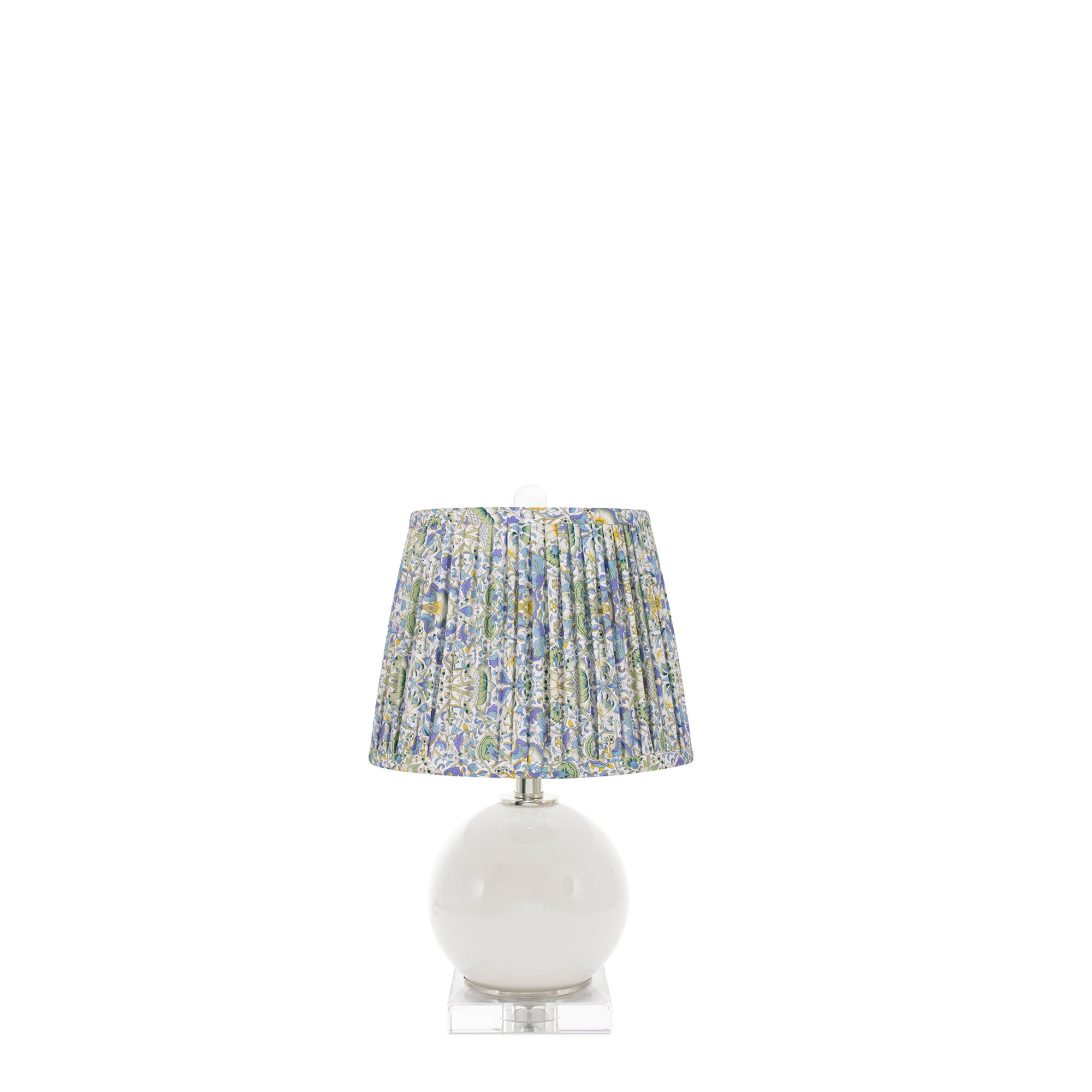 Couture Milky White Delia Accent Lamp - with Hand Pleated Floral Shade