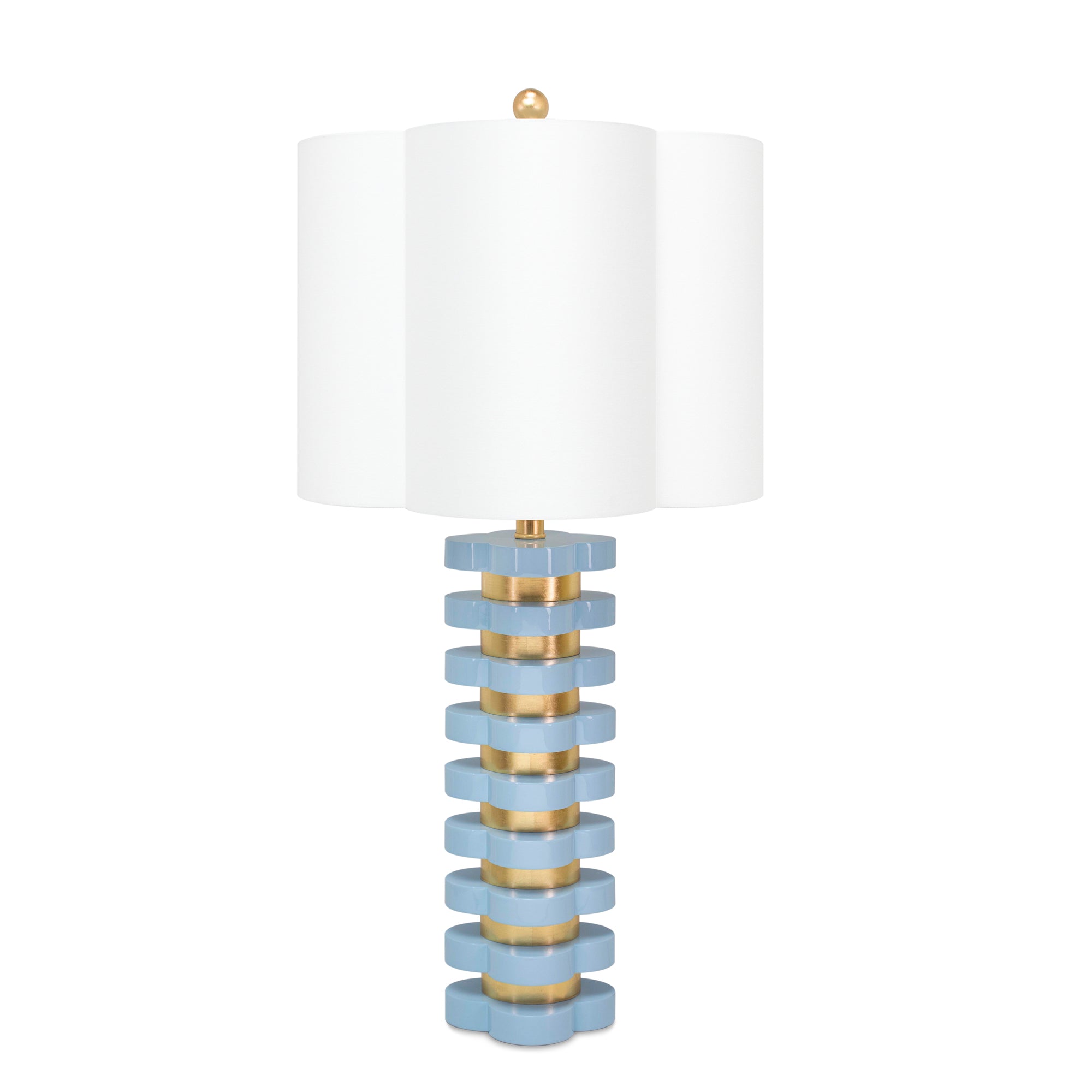 Couture Quatrefoil Lamp Light Blue