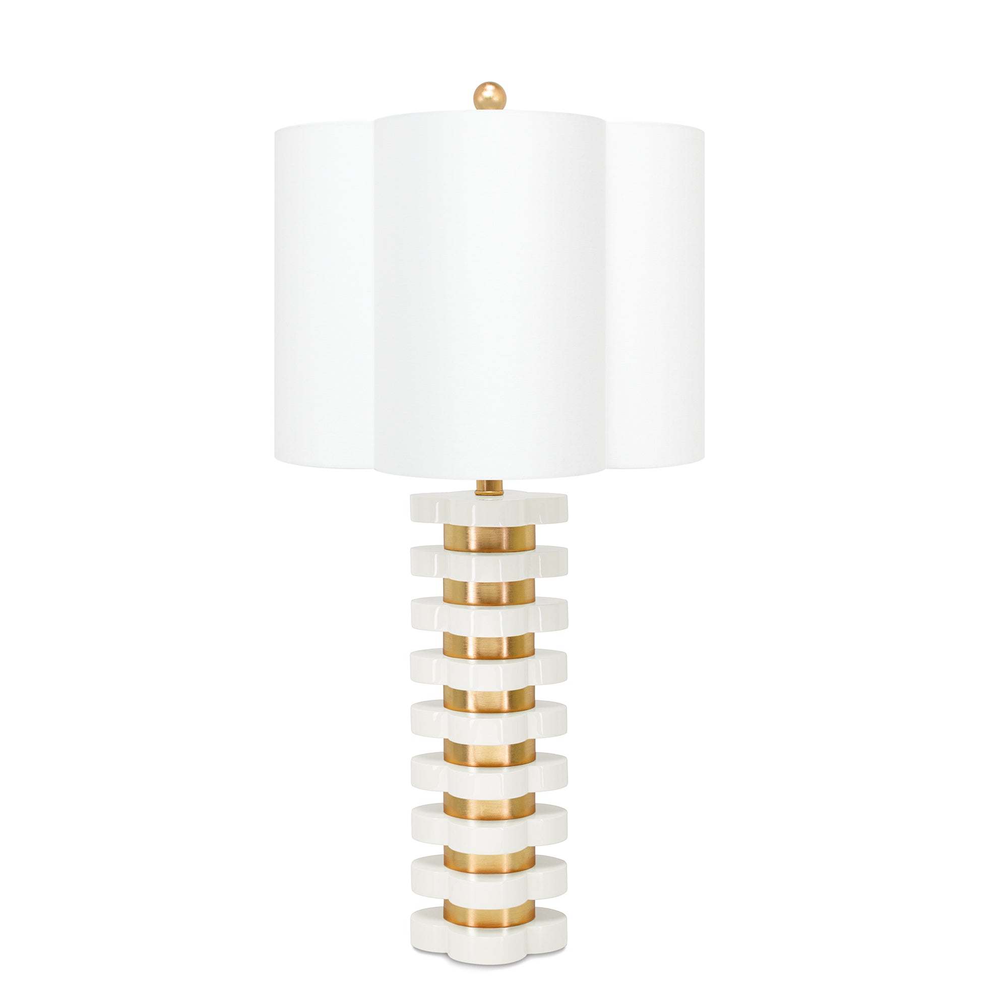 Couture Quatrefoil Lamp White