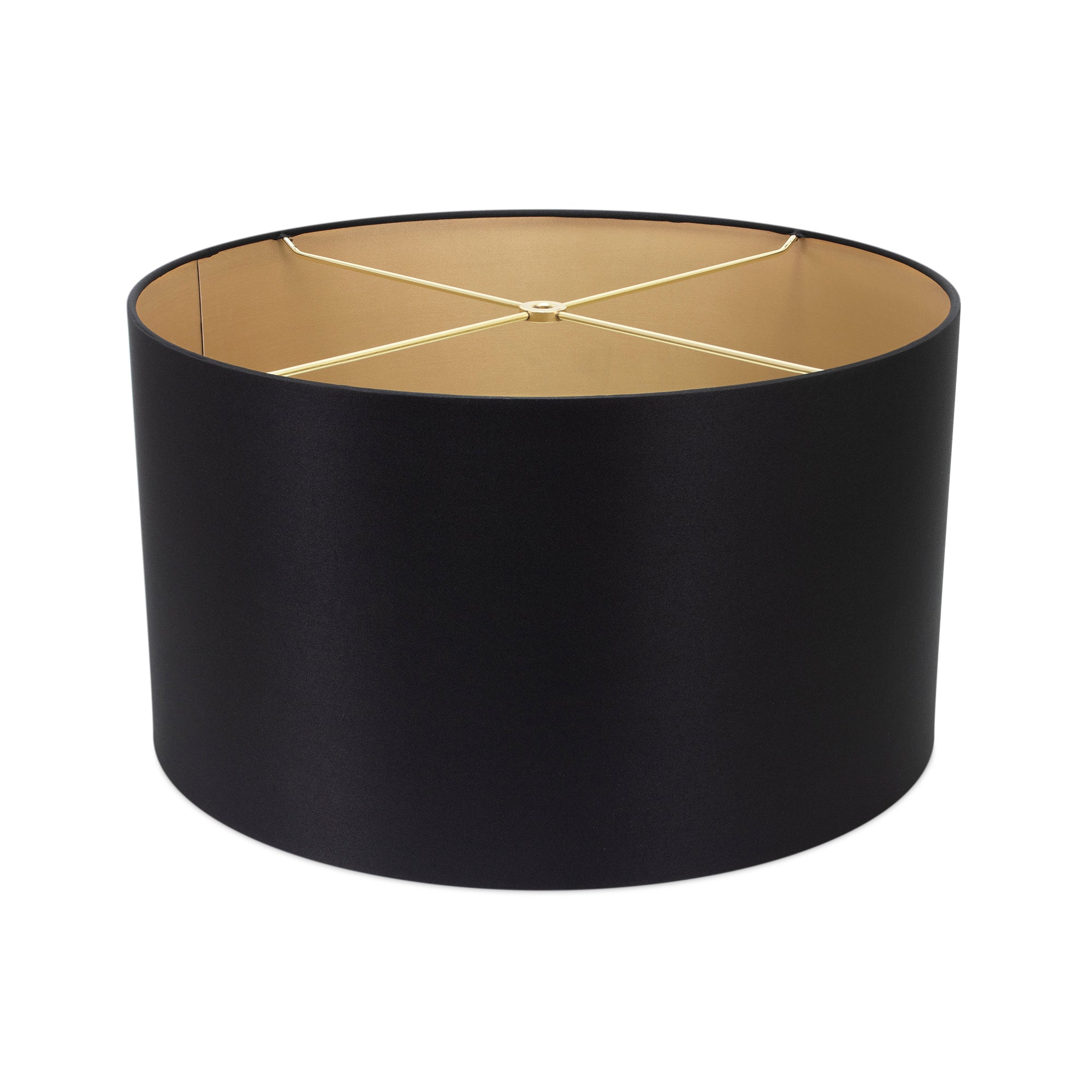 Couture Round Black Linen Drum Shade 15" x 15" x 10"