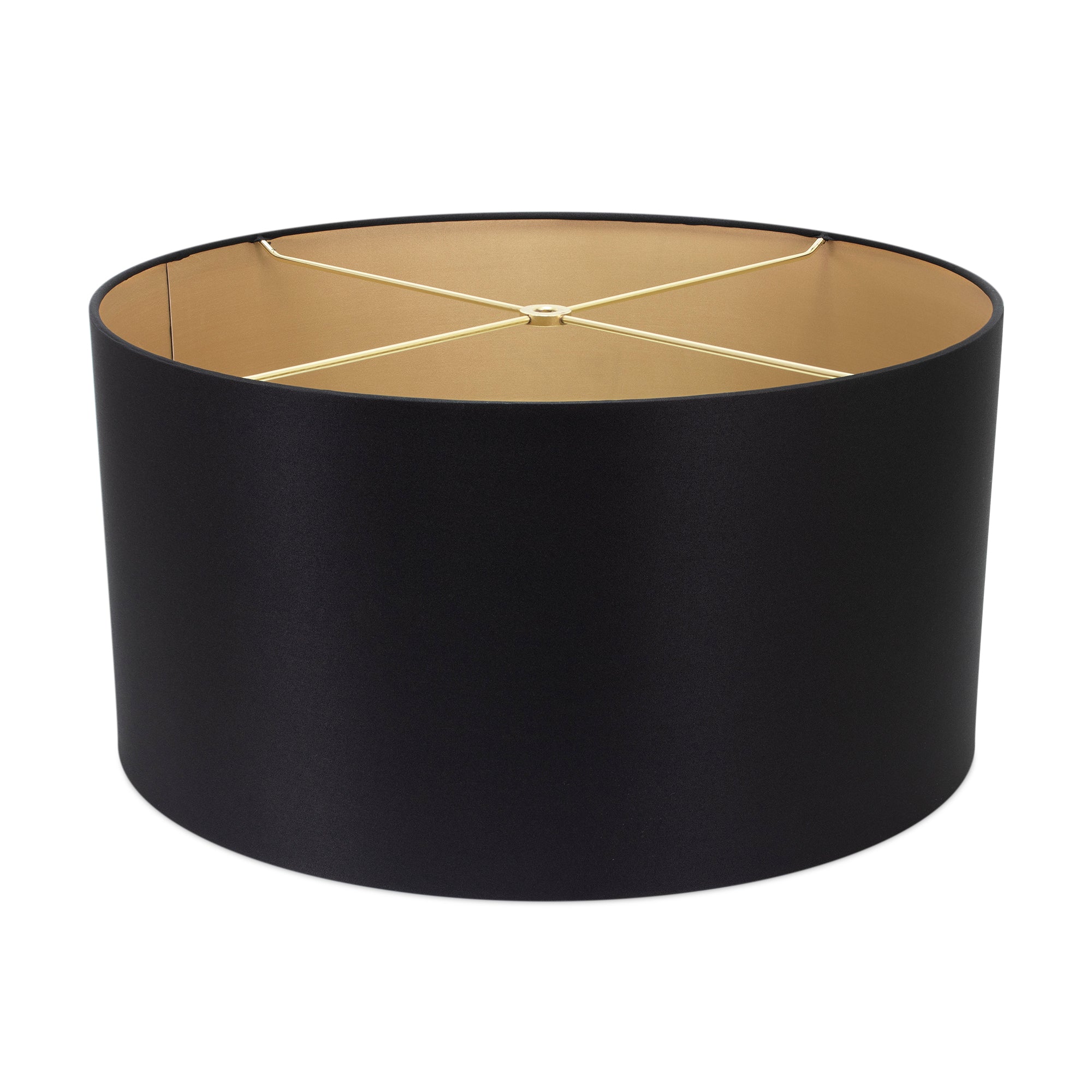 Couture Round Black Linen Drum Shade 17" x 17" x 11"