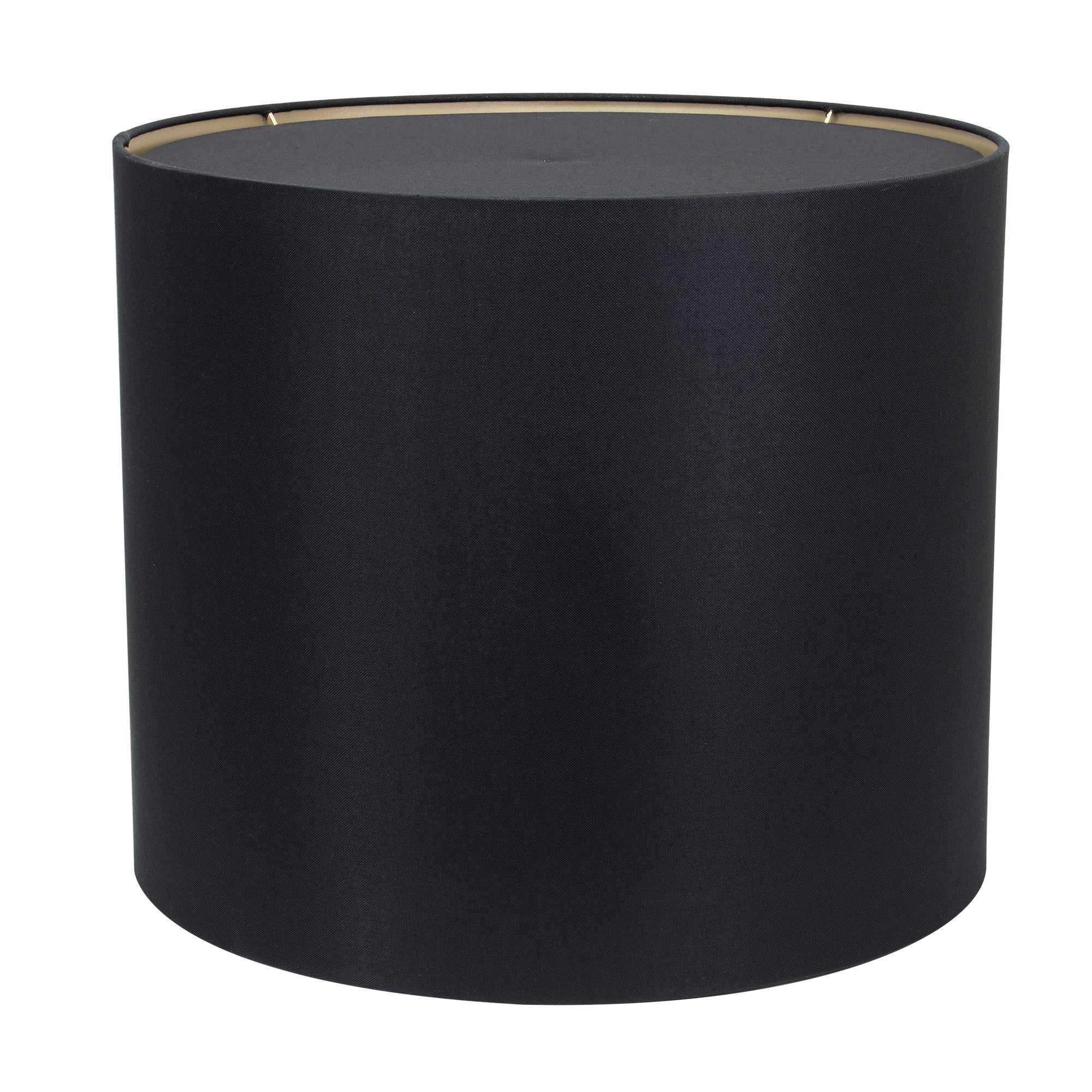 Couture Round Black Linen Drum Shade 19" x 19" x 16"