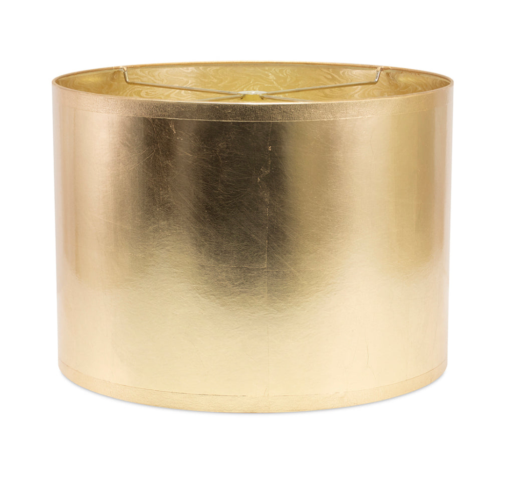 Couture Round Gold Foil Lamp Shade 14” x 14" x 10"