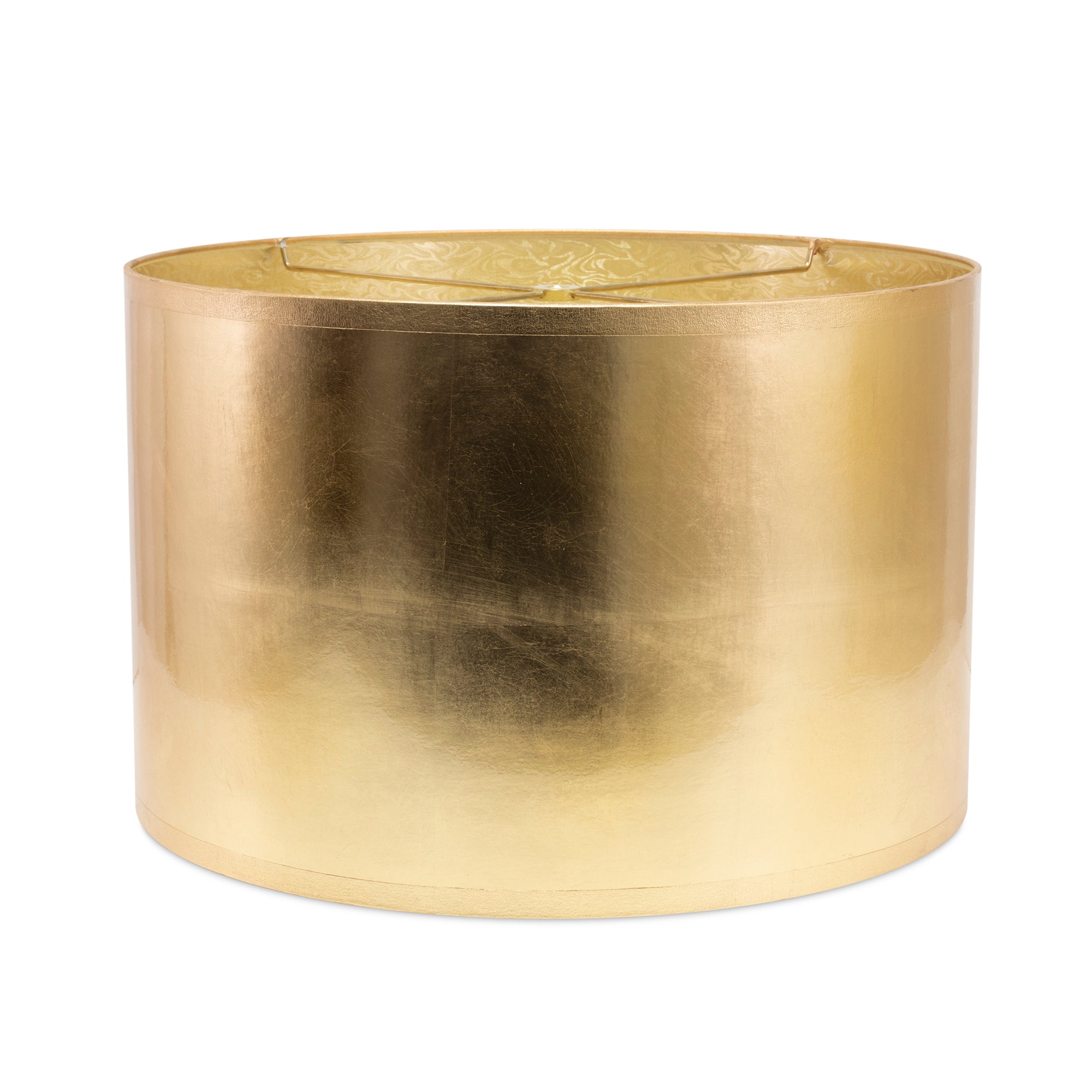 Couture Round Gold Foil Lamp Shade 17" x 17" x 11"
