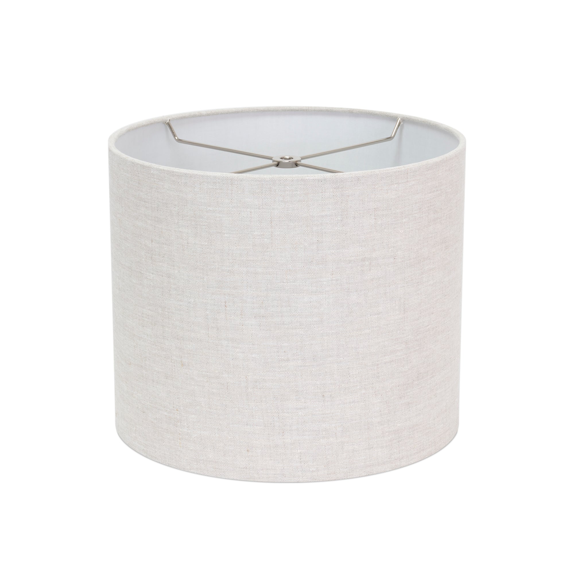 Couture Round Gray Linen Drum Shade 12" x 12" x 10"