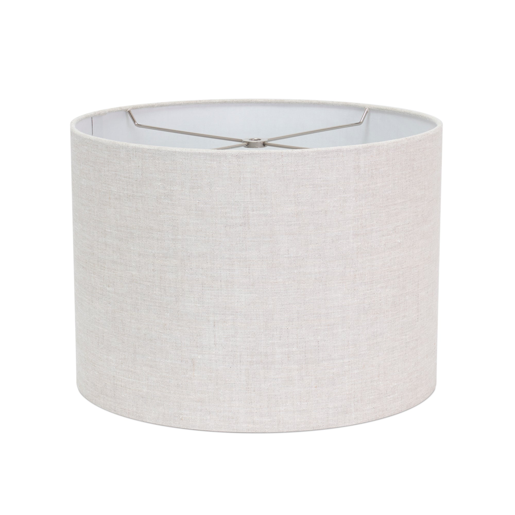 Couture Round Gray Linen Drum Shade 14" x 14" x 10"