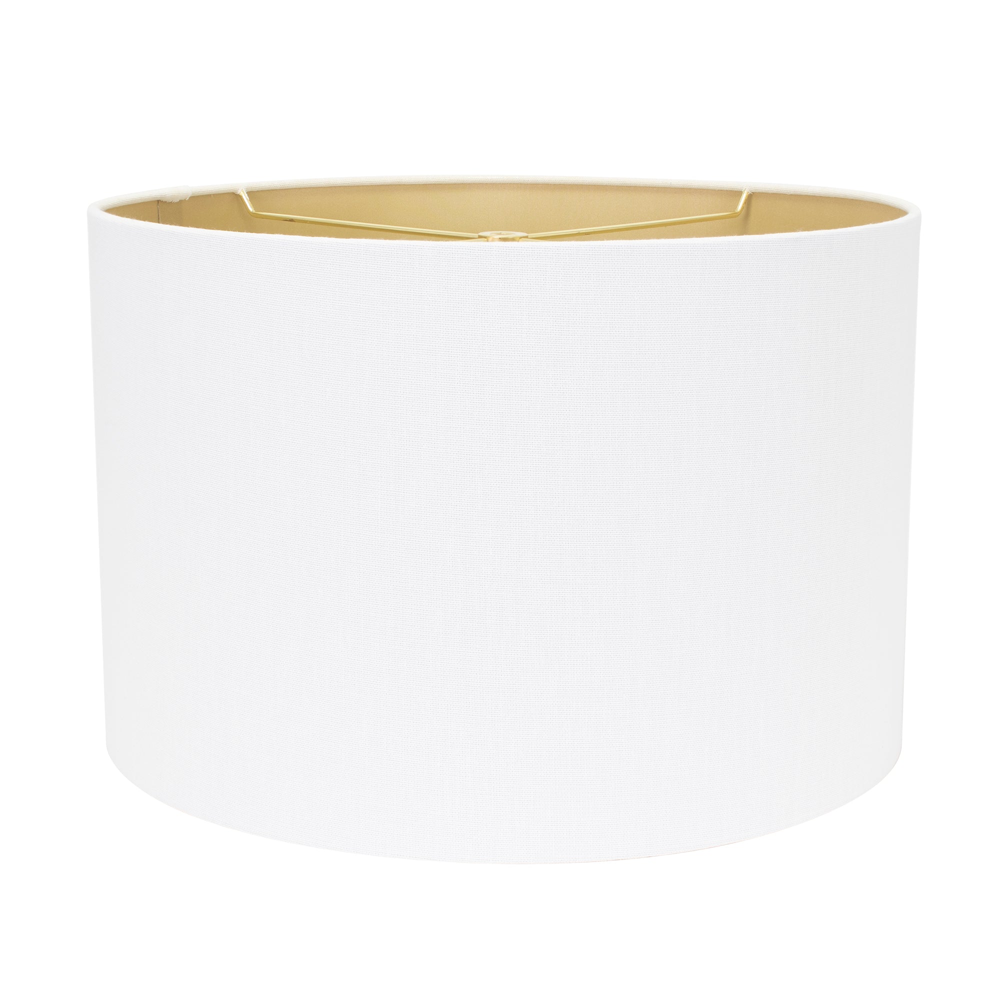 Couture 16" x 16" x 10.5" Round Hardback White Linen Shade