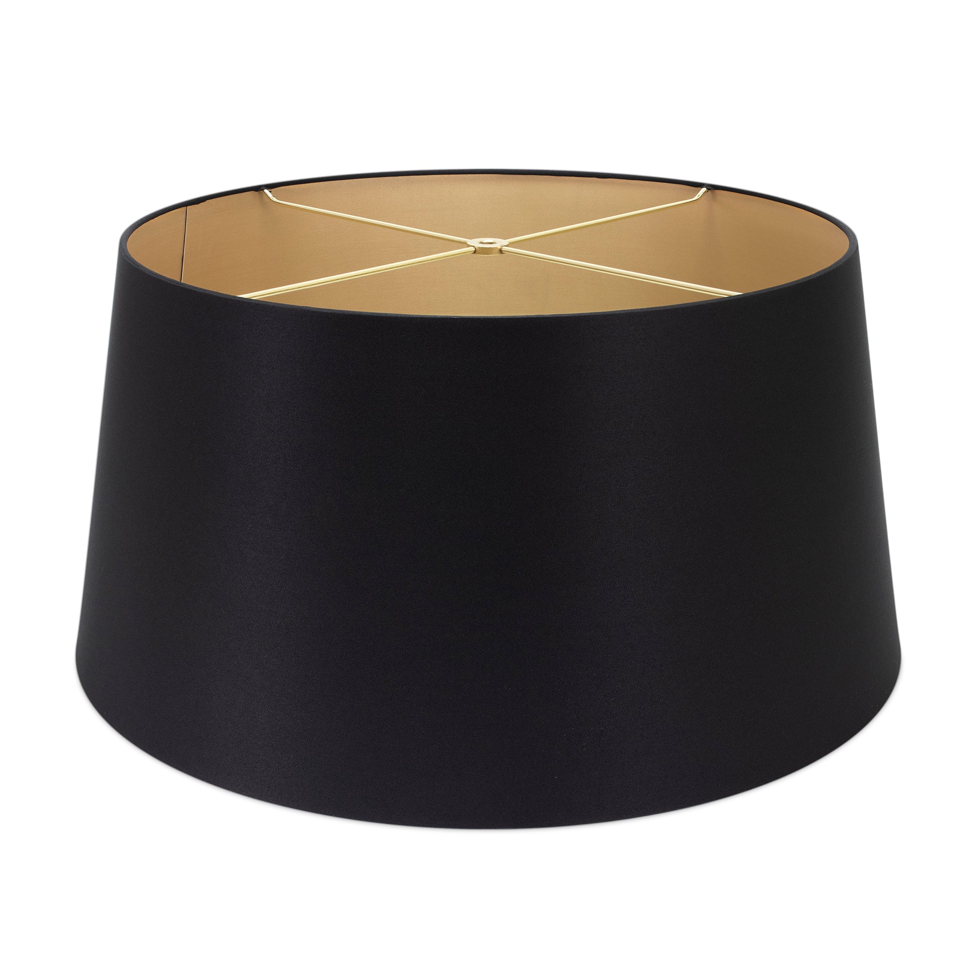 Couture Round Tapered Black Linen Shade 14" x 16" x 10"