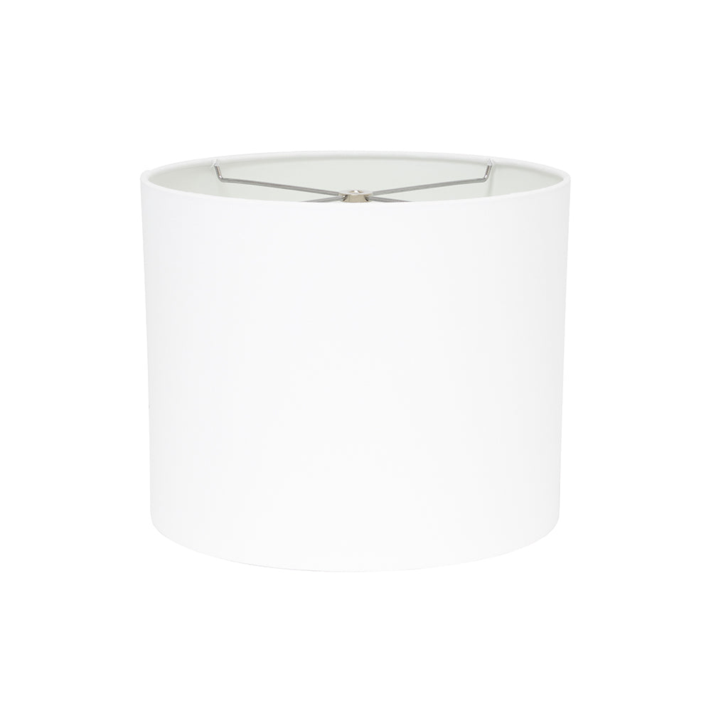Couture Round White Crisp Linen Shade 12" x 12" x 10"