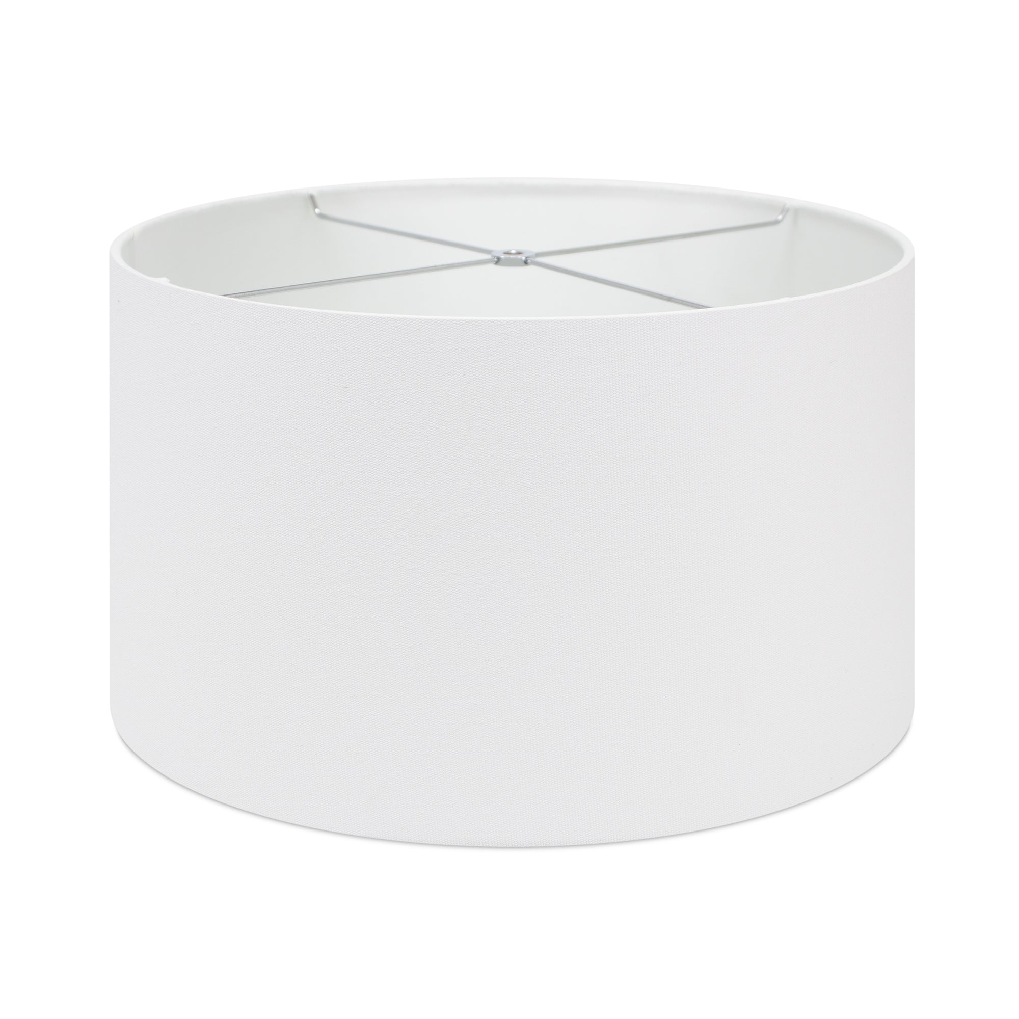 Couture Round White Linen Drum Shade 17" x 17" x 11"