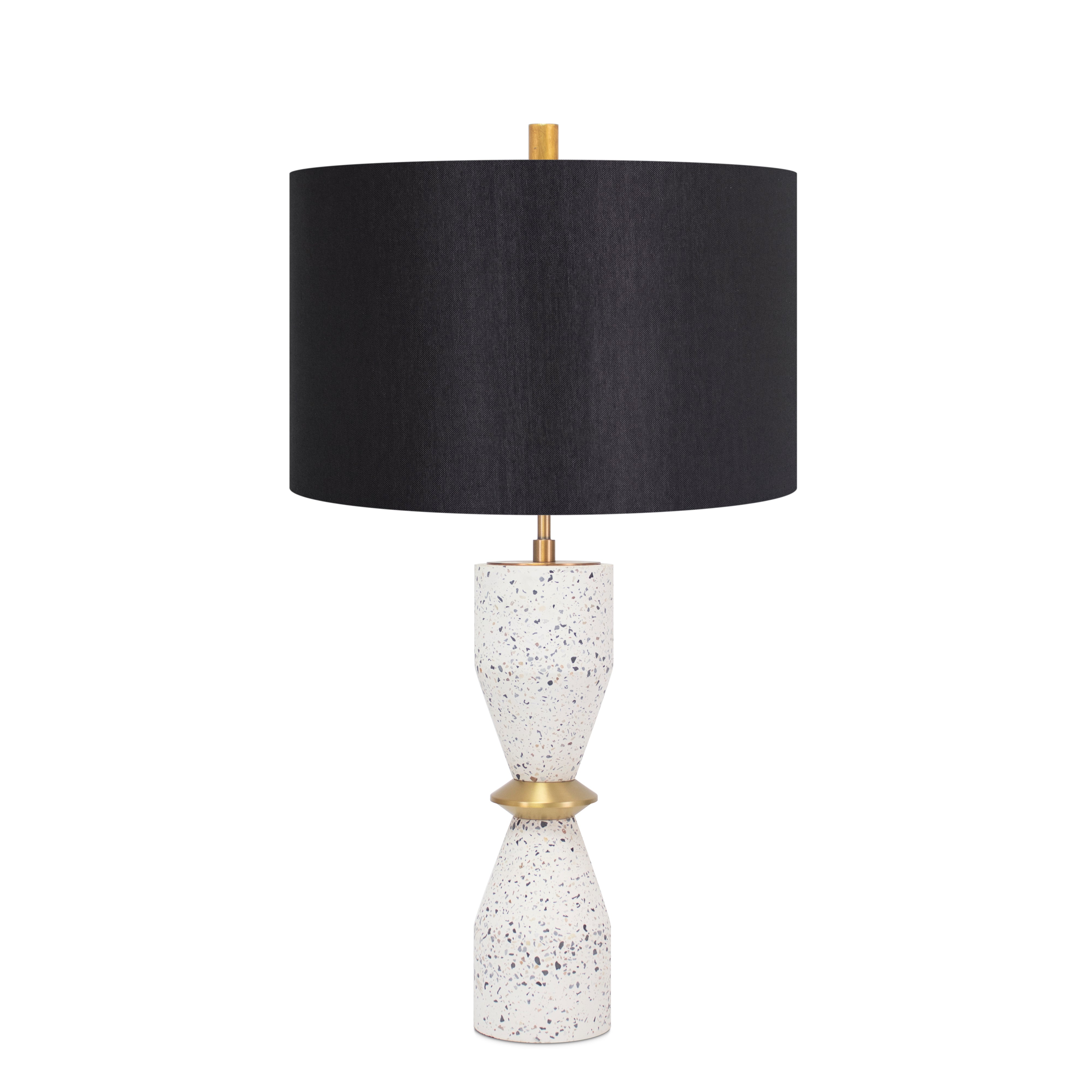 Couture Venecia Table Lamp- with 16x16x10 Black Linen Shade