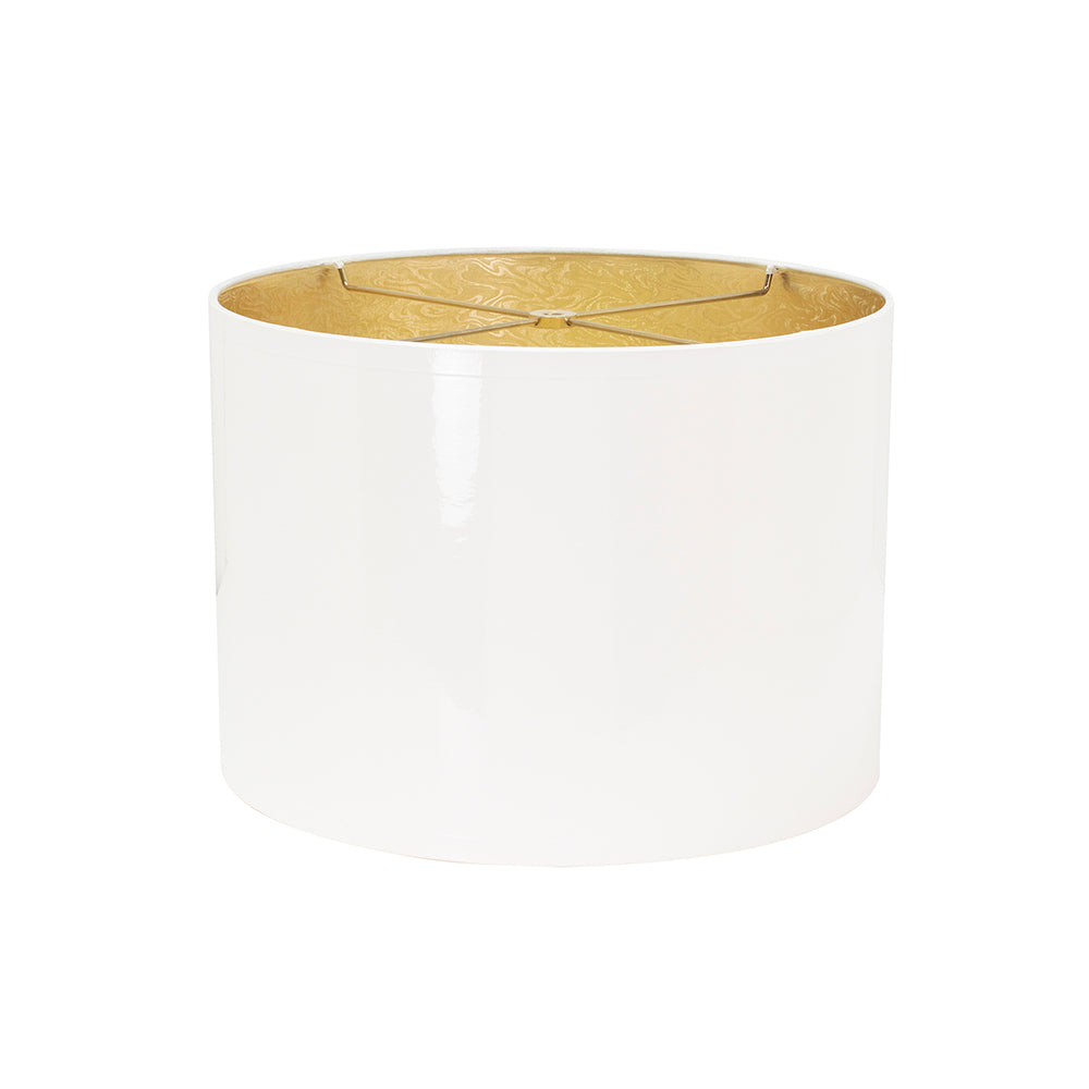 Couture White Lacquer Shade with Gold Lining 14 x 14 x 10"