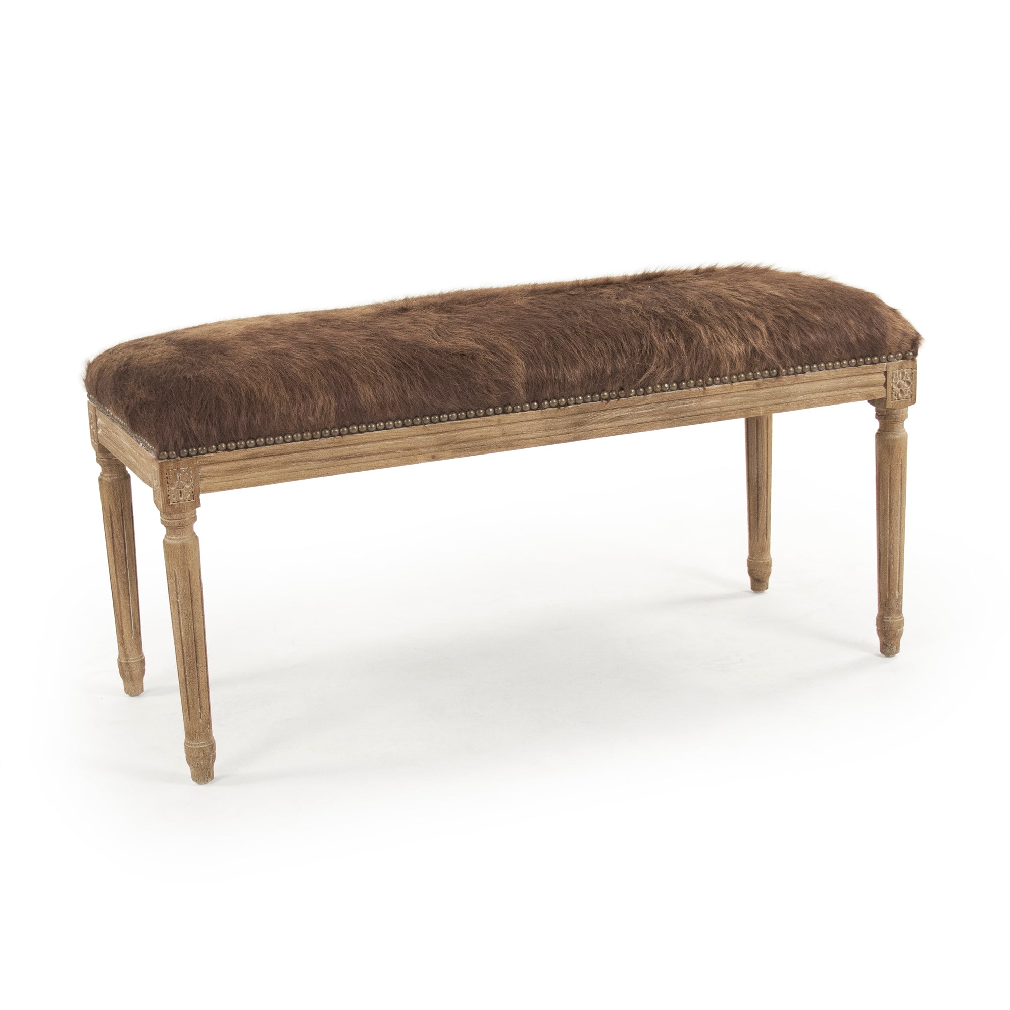 Cow Hide Bench B014 E272 Cow EL