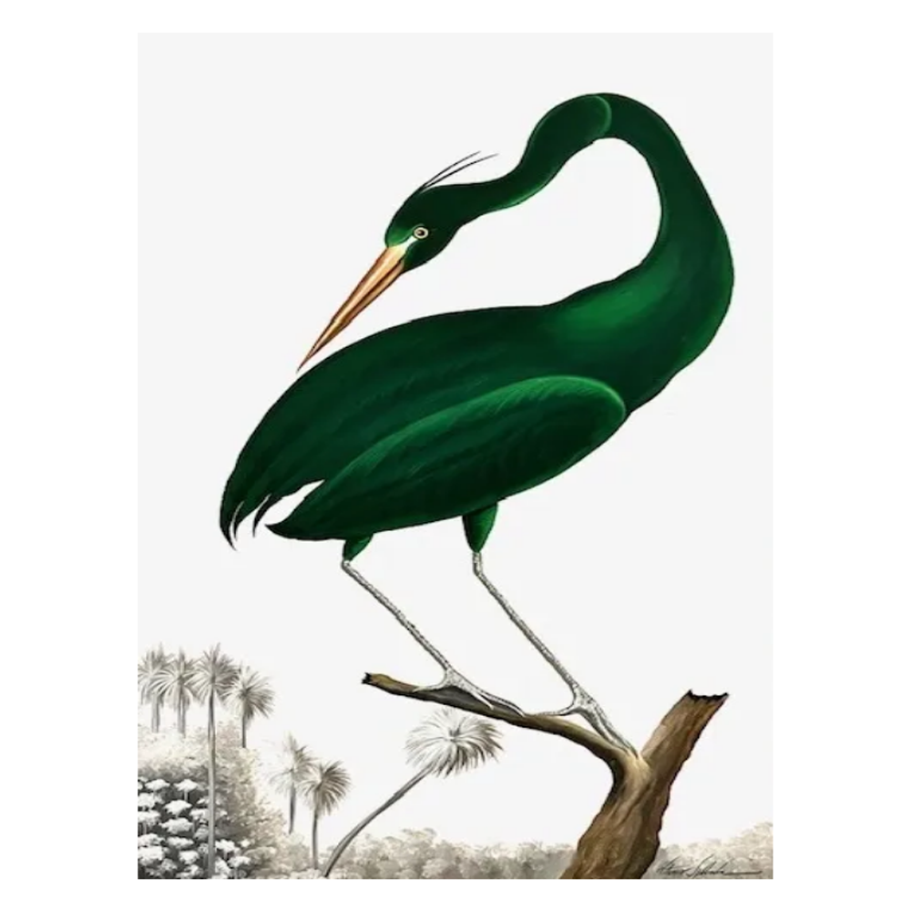 Emerald Crane II - Size 36"X60"