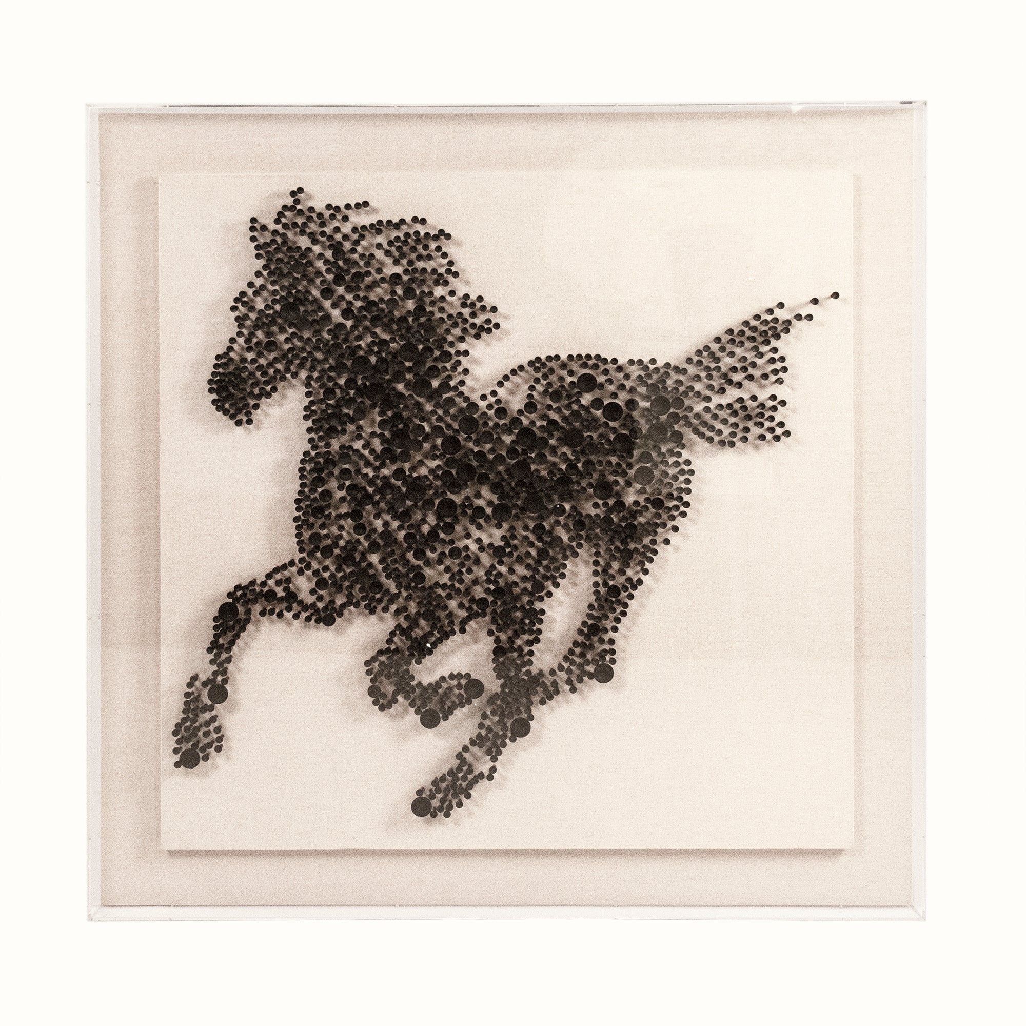 Golf Tee Abstract Horse in Acrylic Wall Art