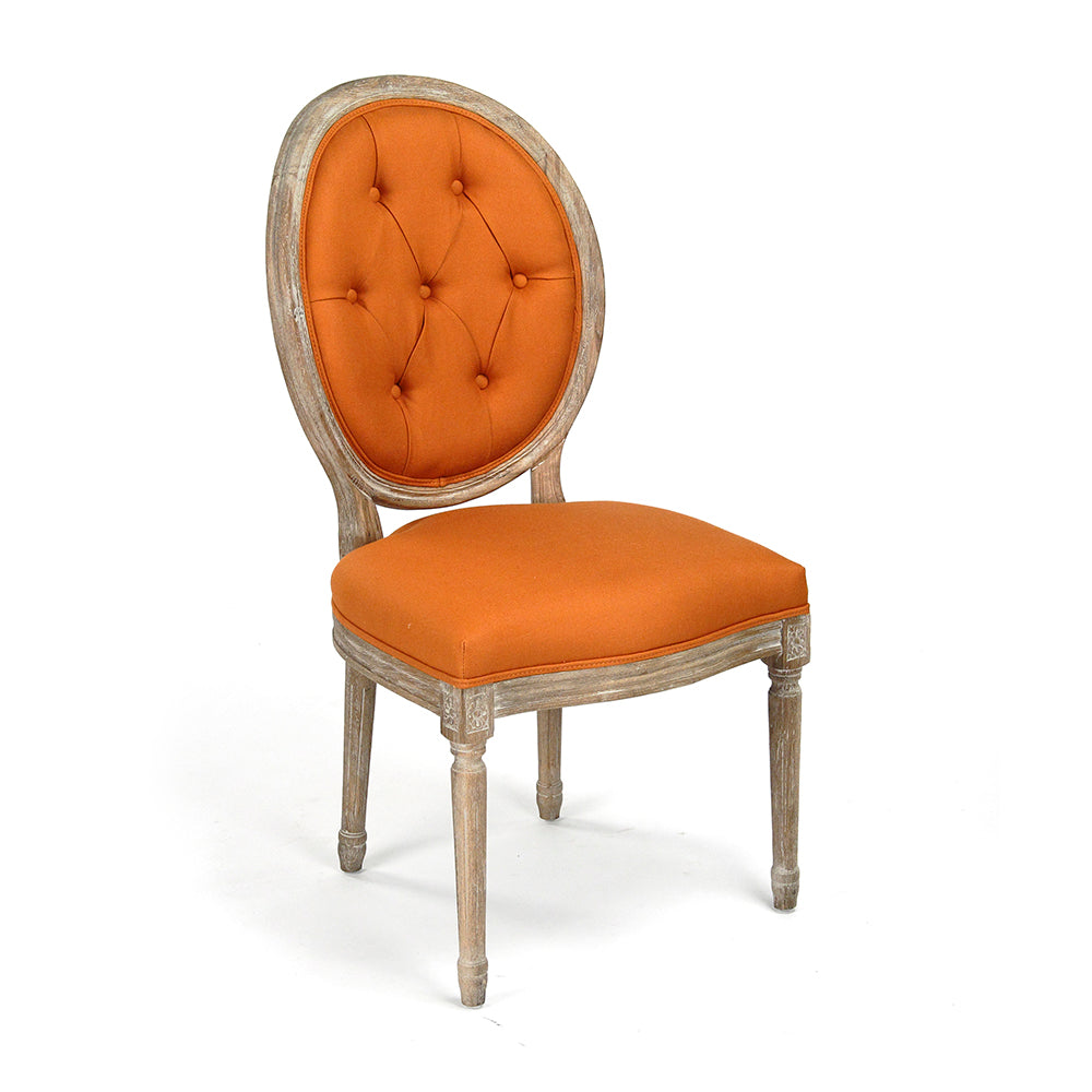Medallion Tufted Back Side Chair