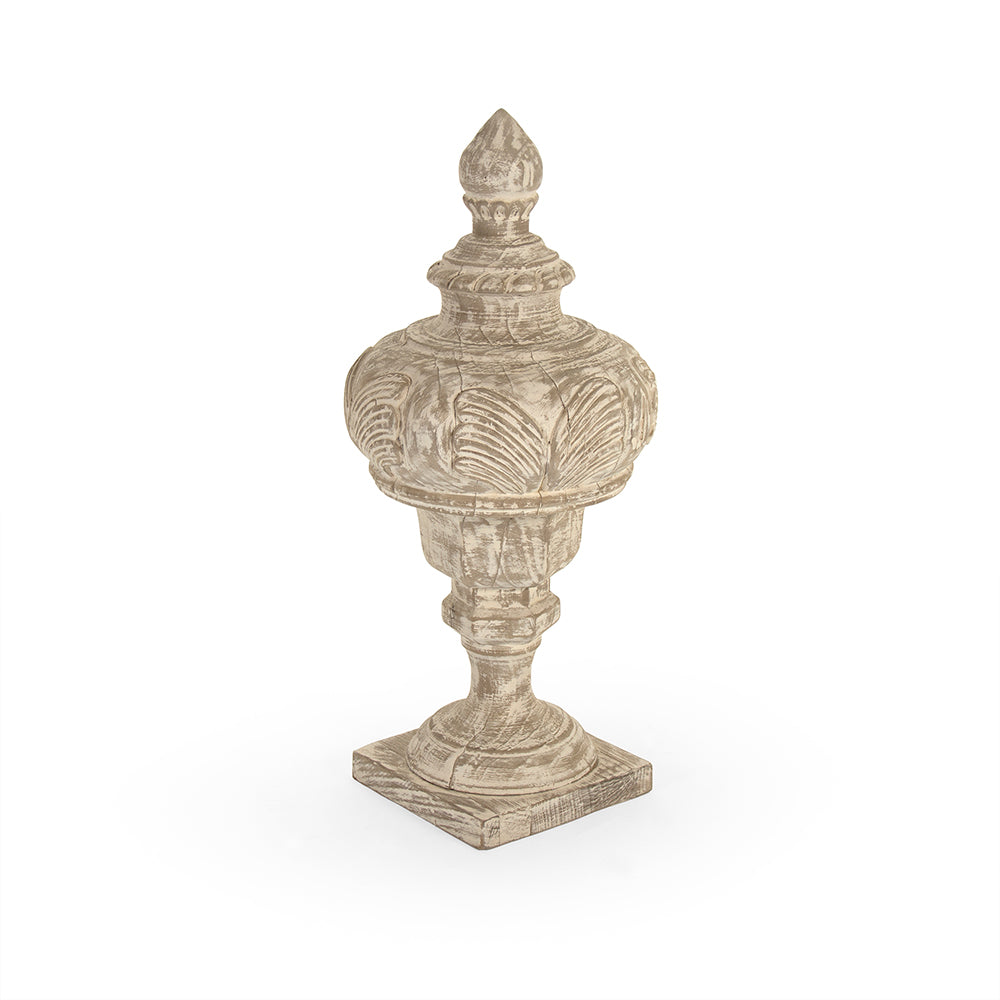 Victory Wooden Urn (Antique White)