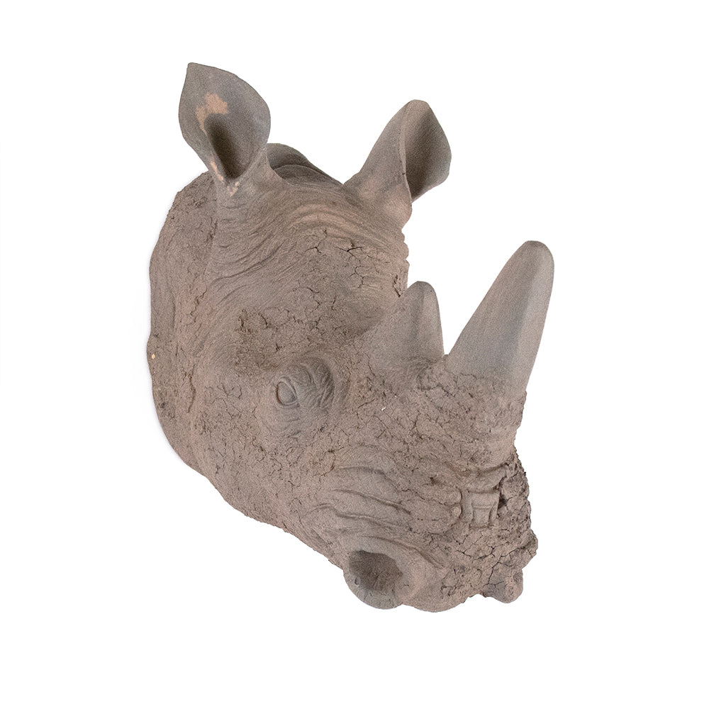 Resin Rhinoceros Head Wall Decor