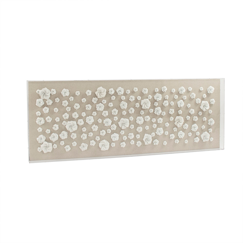 Ceramic Flowers in Acrylic Wall Art