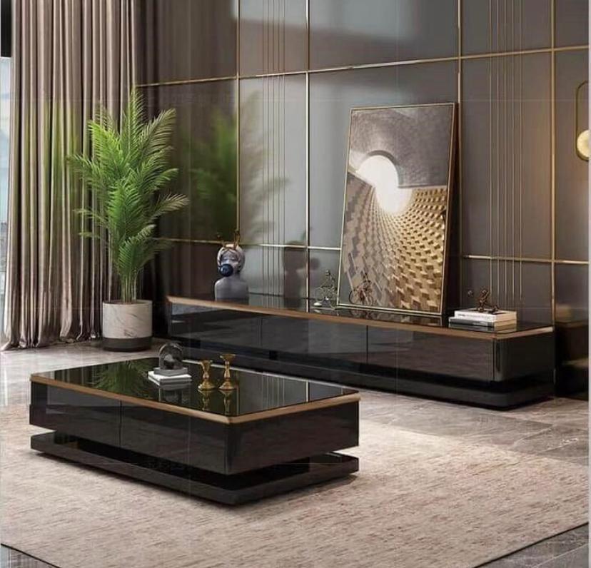 Black Glossy Tv Stand