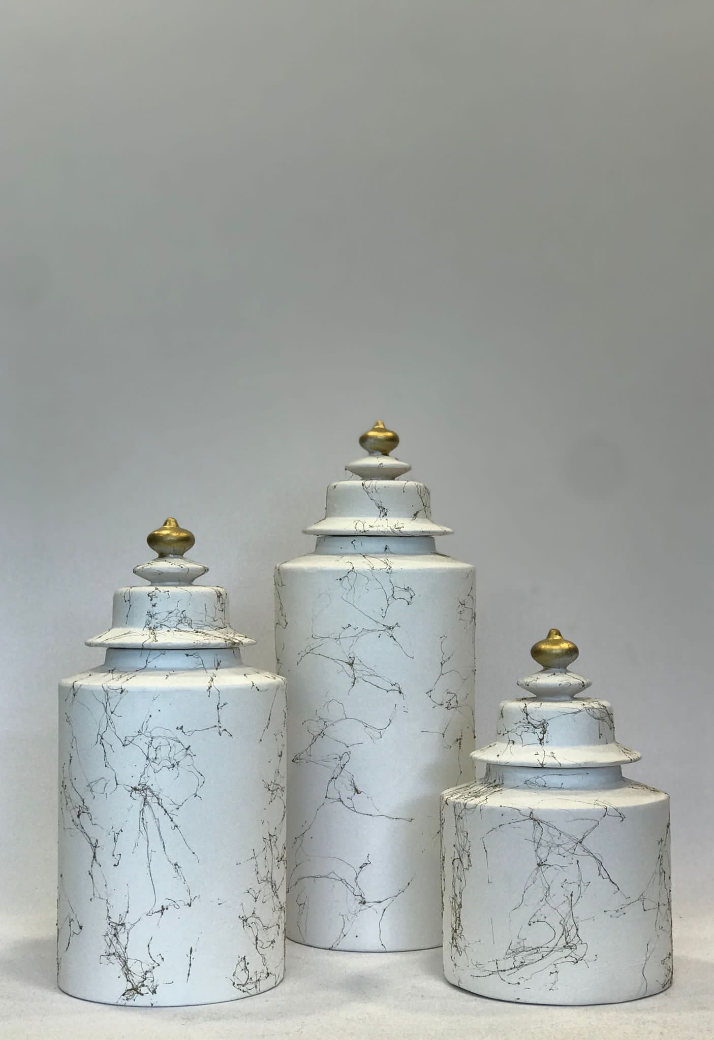 White Decorative Jar Set