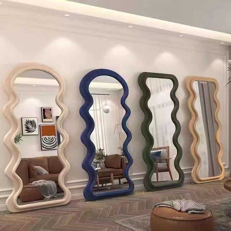 Elevate your space with the bold, contemporary flair of the Zigzag Mirror. Its unique, angular design creates an eye-catching reflection that adds depth and style to any room. Perfect for modern interiors, this mirror blends functionality with artistic expression, making it a statement piece that enhances both small and large spaces.