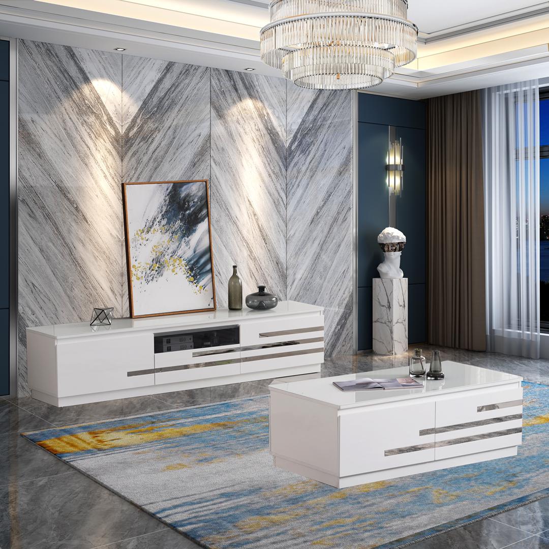 White Glossy Tv Stand