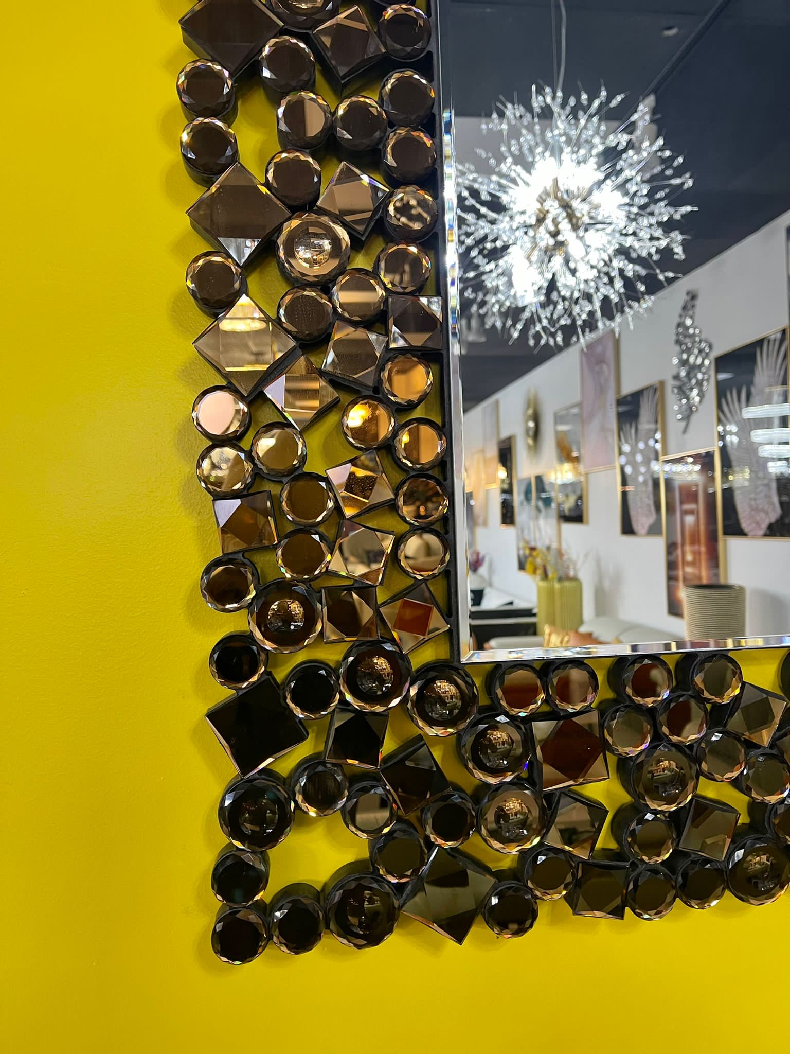 Bronze Million stones wall Mirror - Image 3