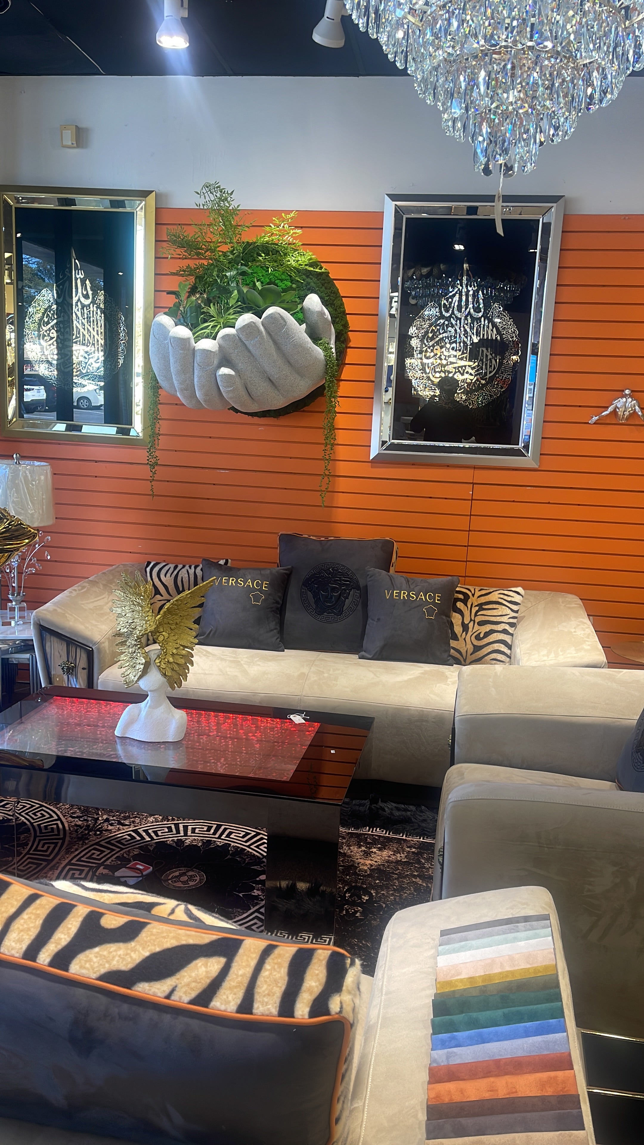 Granite Hand Sculpture & artificial flower/Plant - Image 7