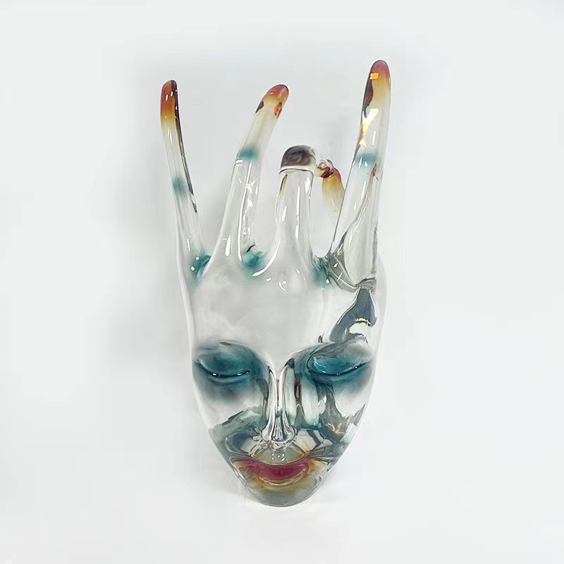 Multicolor Face Sculpture Decor