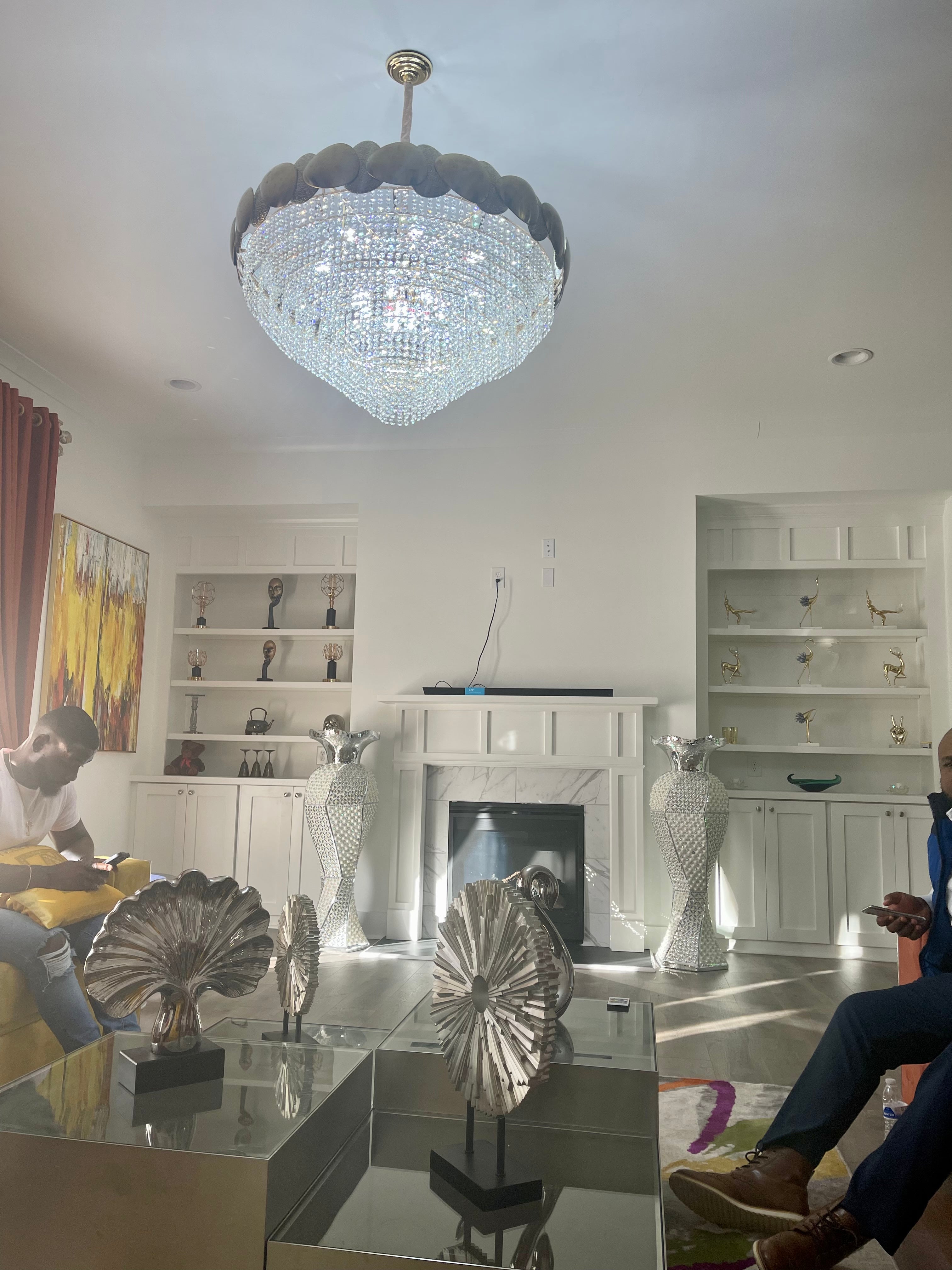 Golden Leaf Crystal Chandelier - Image 3