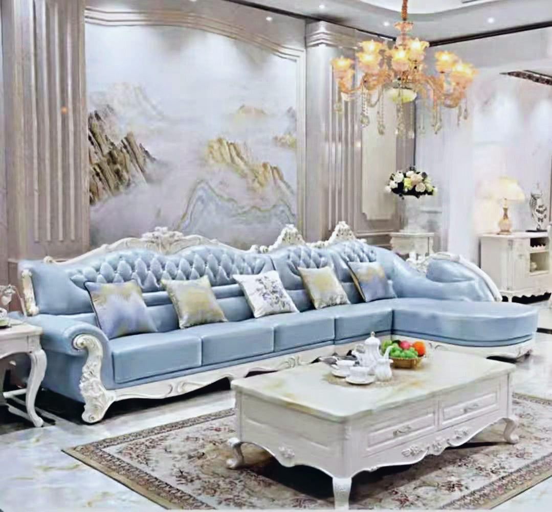 Sky Blue Royal Sectional