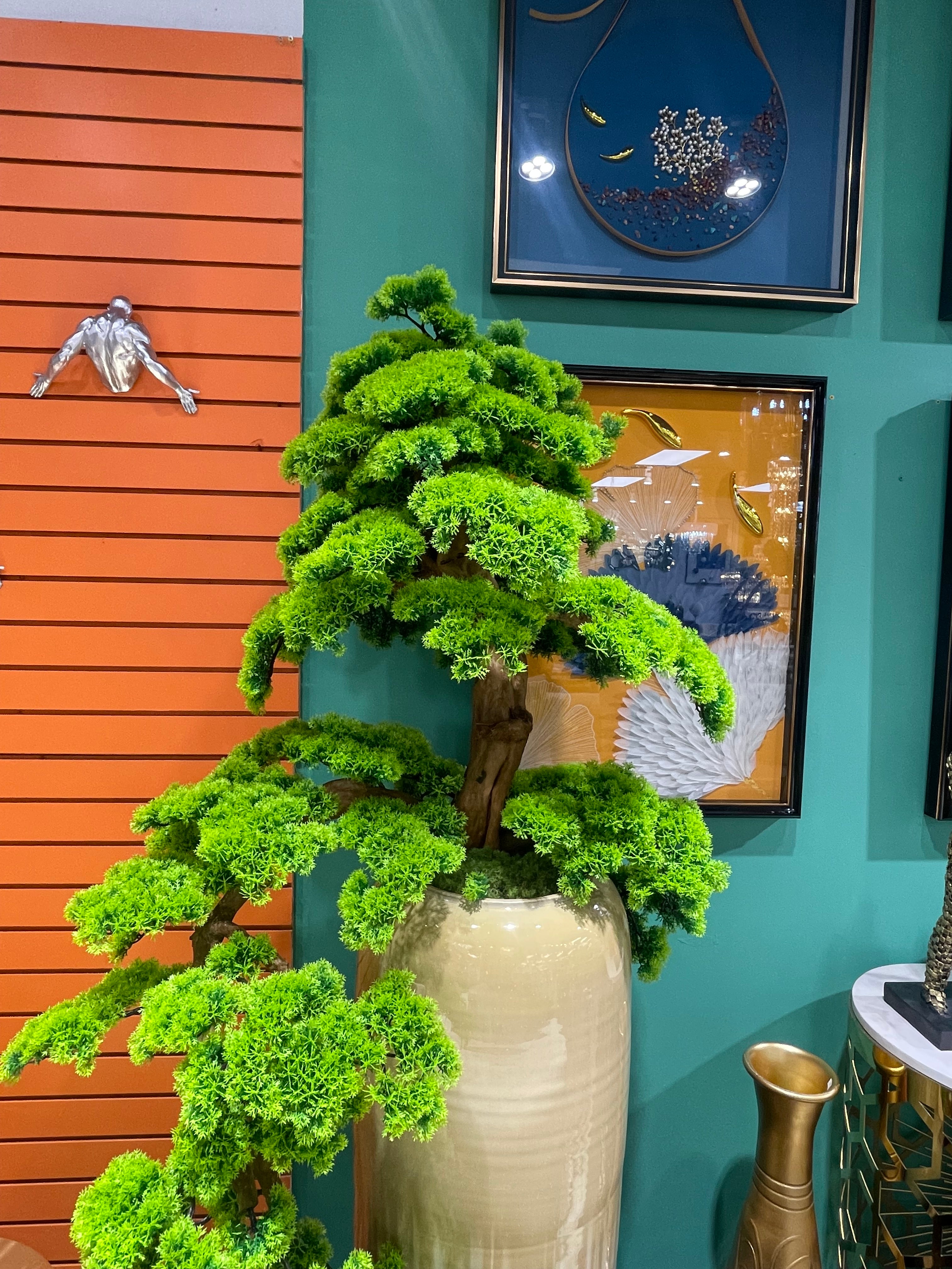 Green Bonsai tropical Artificial Plant - Image 3