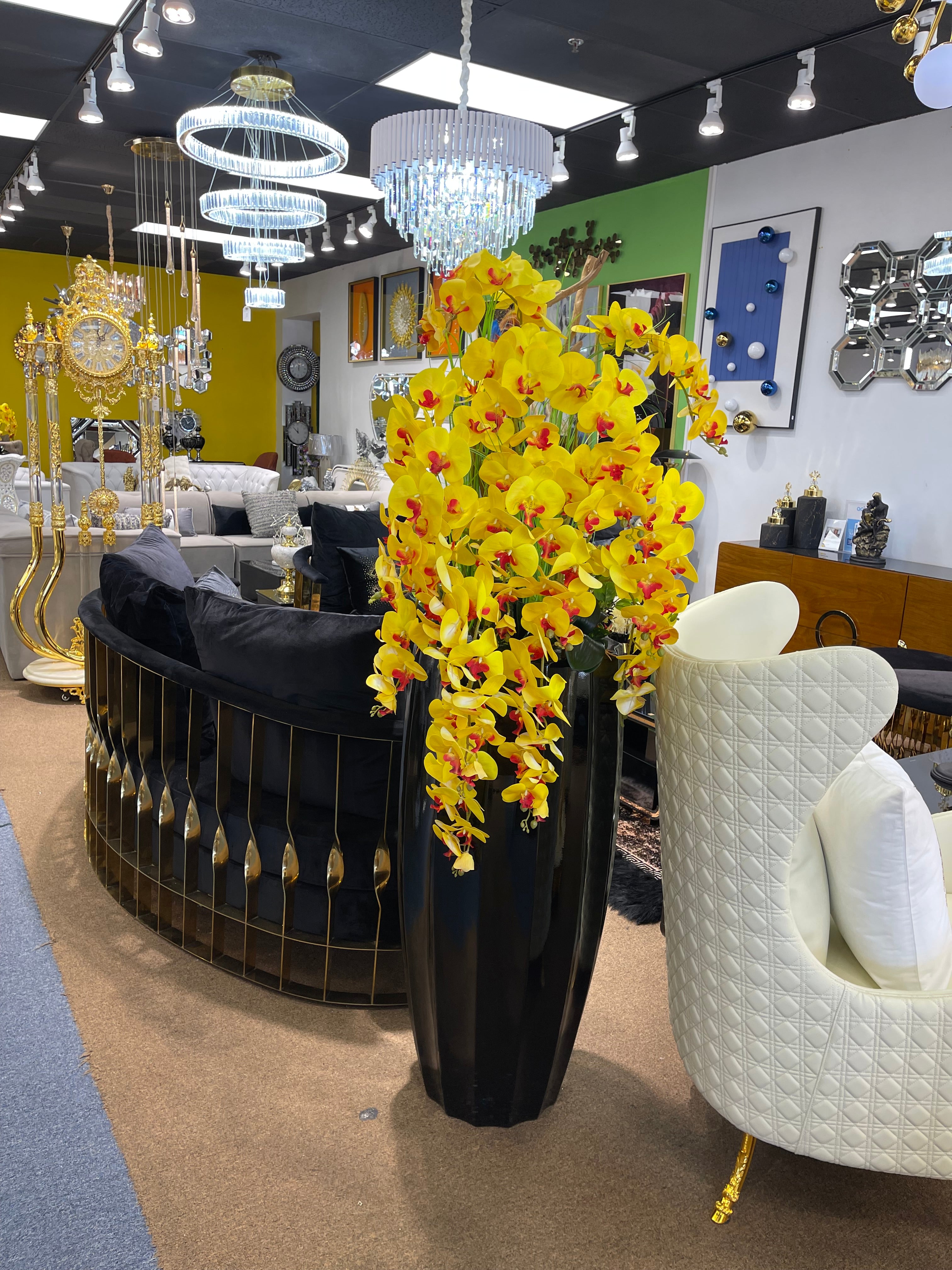 Flowery Yellow Hibiscus Artificial plant