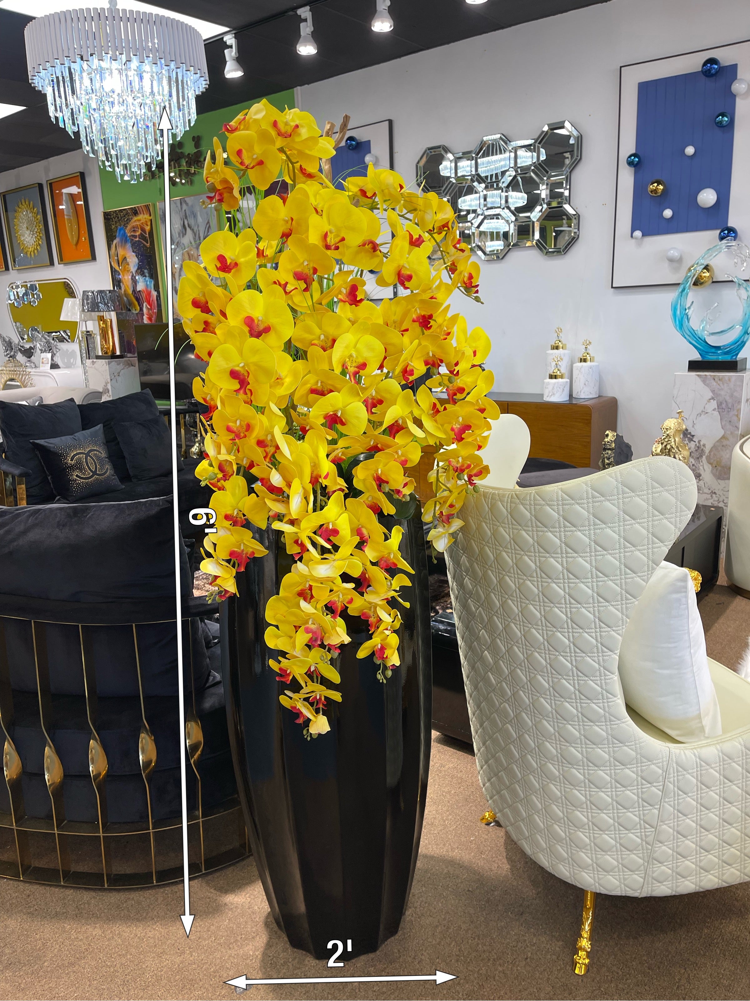 Flowery Yellow Hibiscus Artificial plant - Image 4