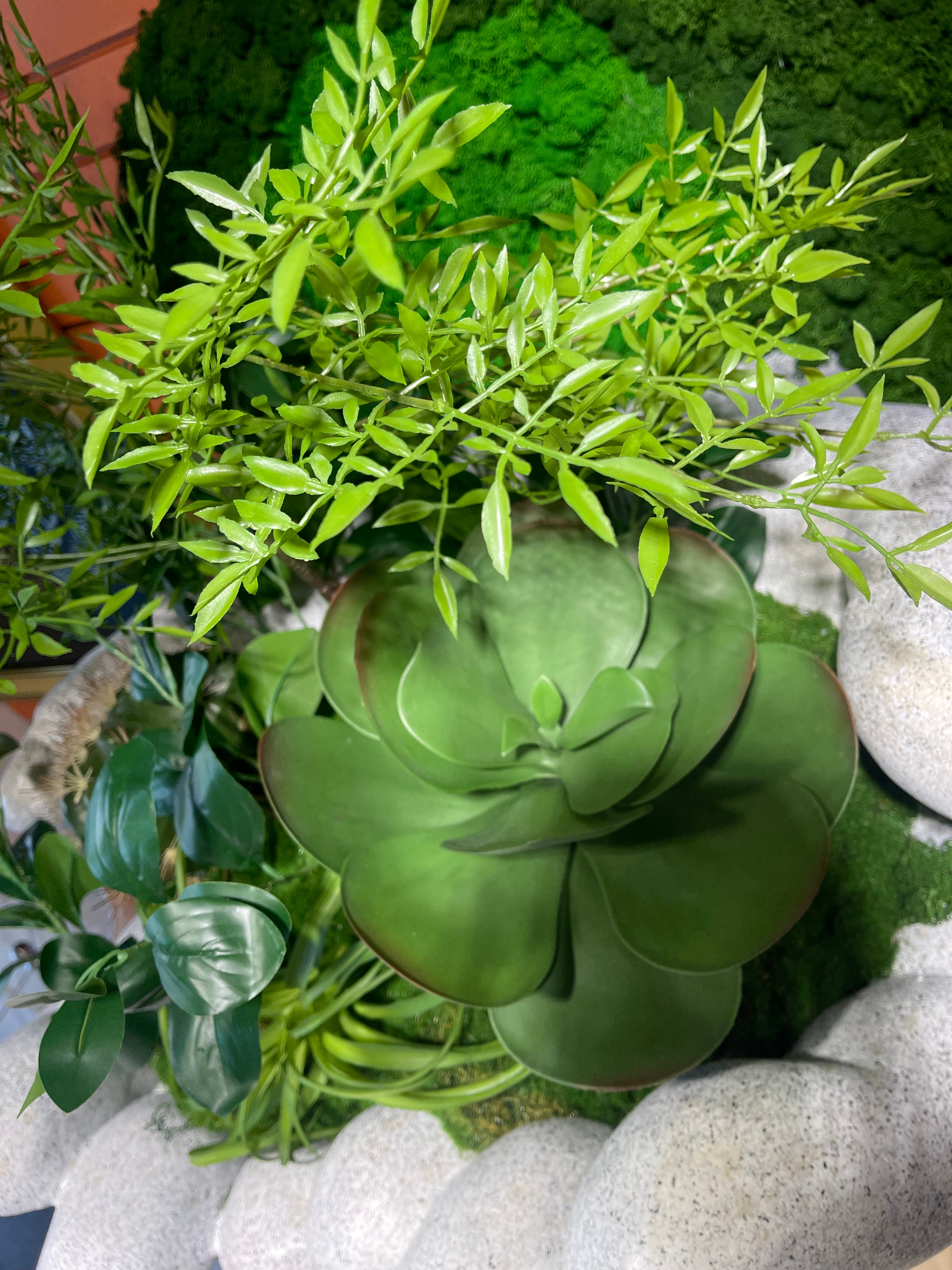 Granite Hand Sculpture & artificial flower/Plant - Image 5