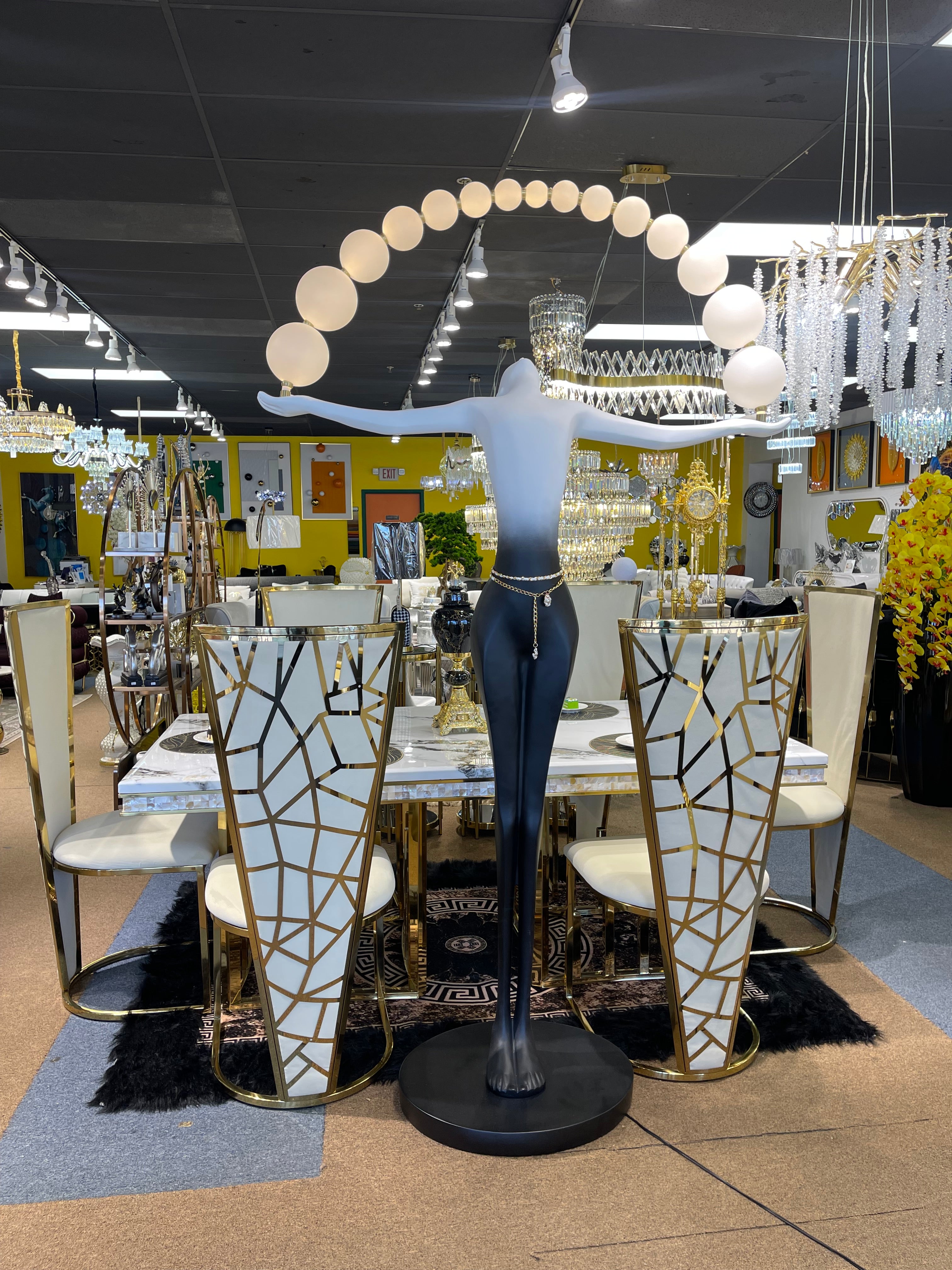 Cream Velvet Modern Luxury Dining Chairs - Image 7