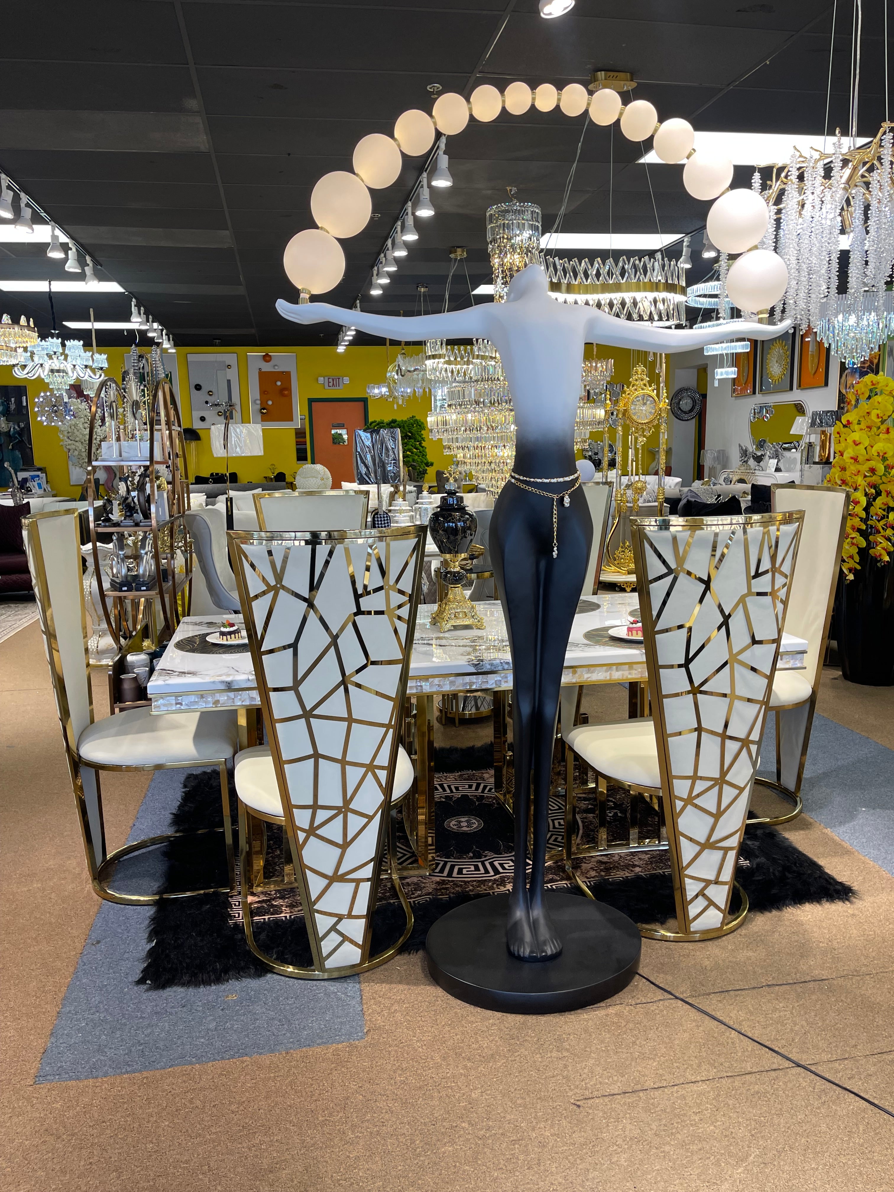 Cream Velvet Modern Luxury Dining Chairs - Image 5